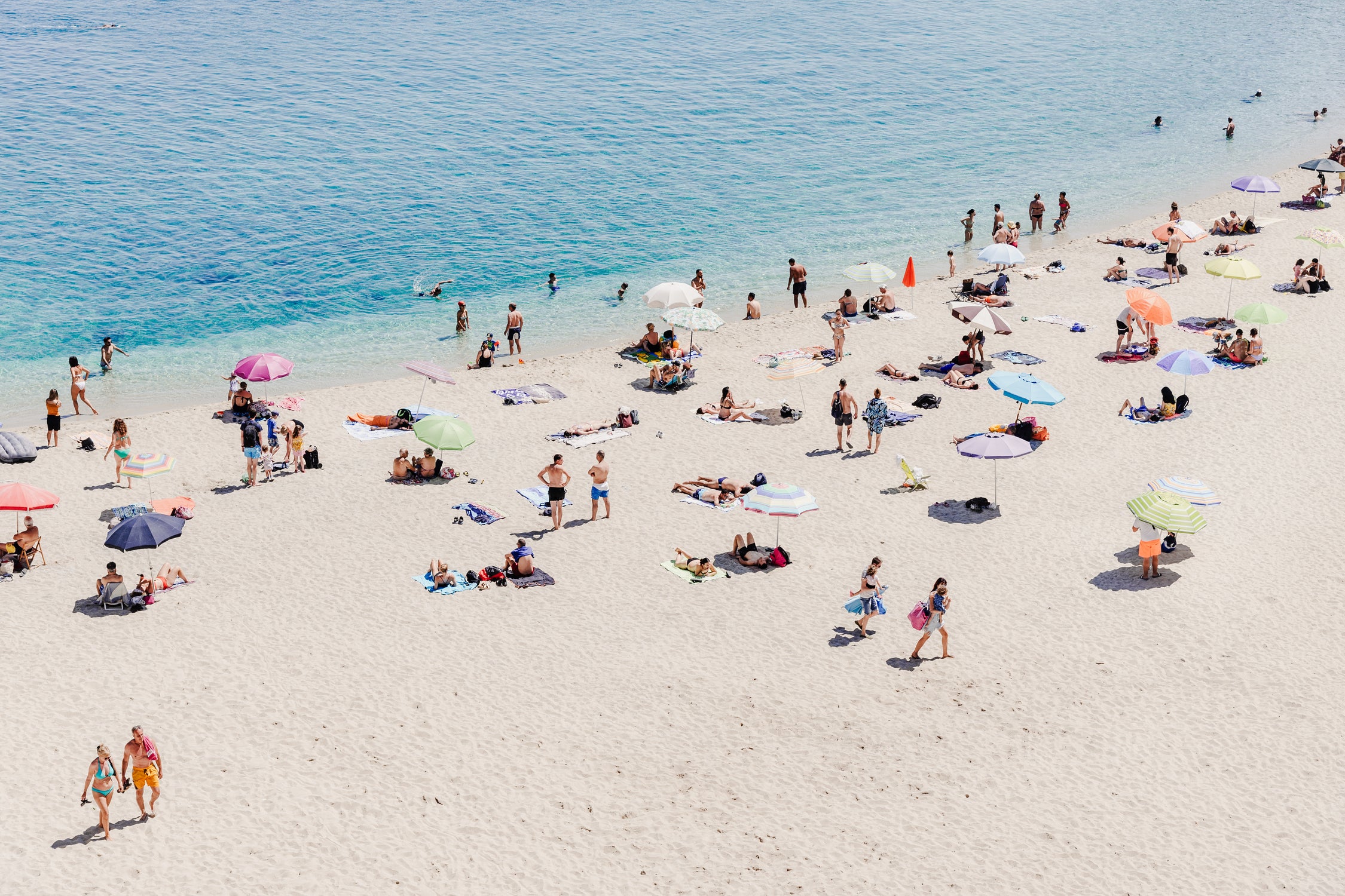 Tropea beach in the Summer by Photolovers on GIANT ART - umbrella photography umbrella