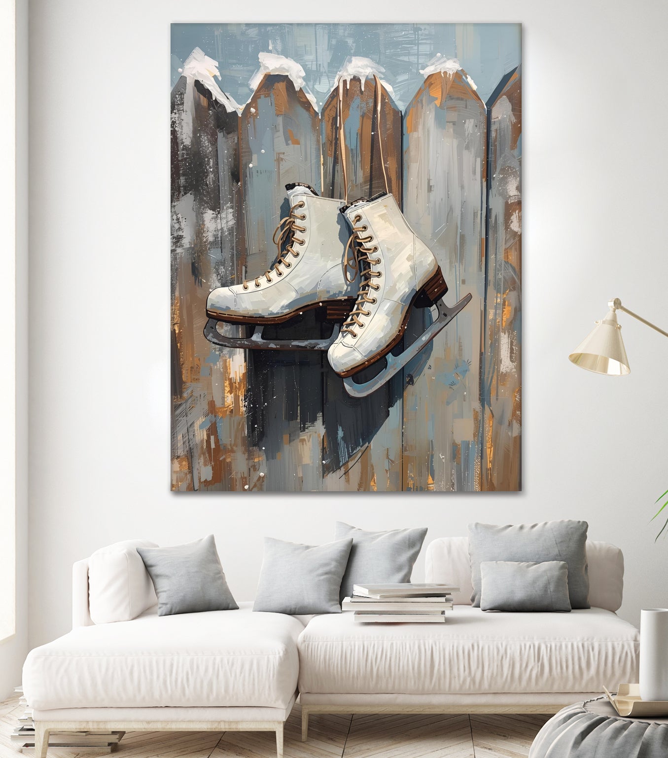 Schlittschuhe am Zaun by Ohkimiko on GIANT ART - schlittschuhe