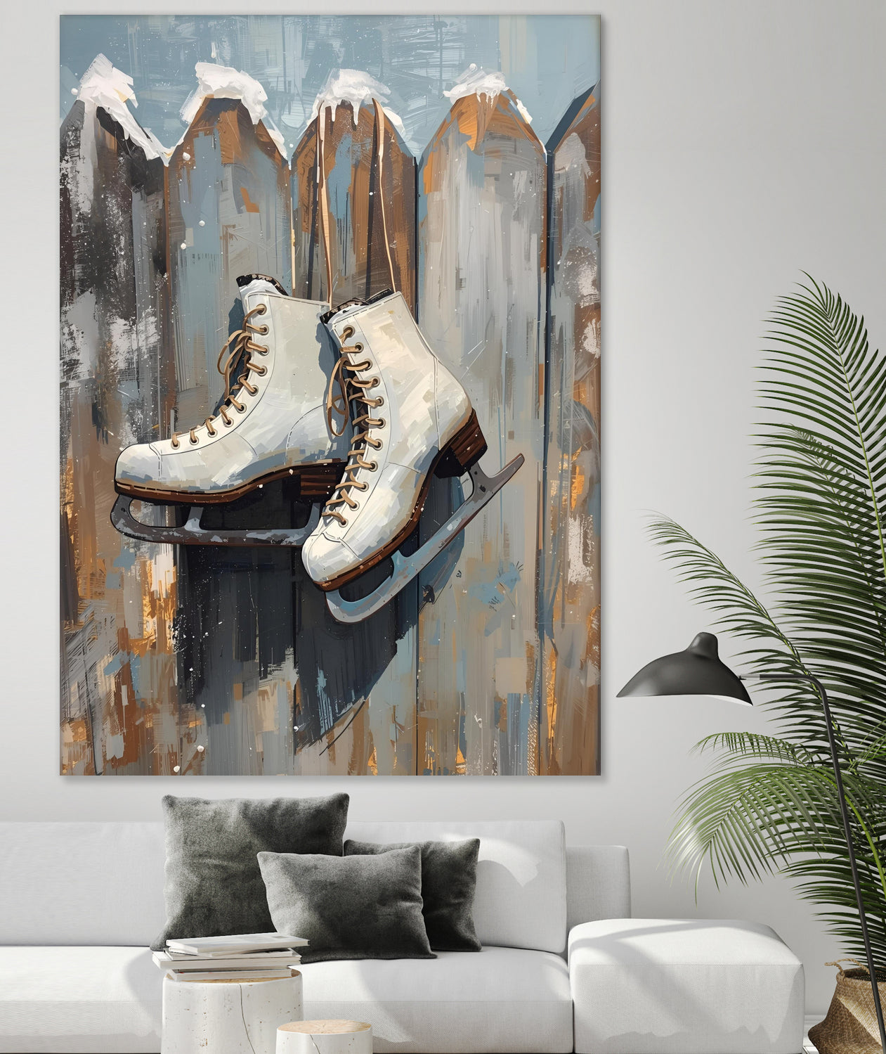 Schlittschuhe am Zaun by Ohkimiko on GIANT ART - schlittschuhe