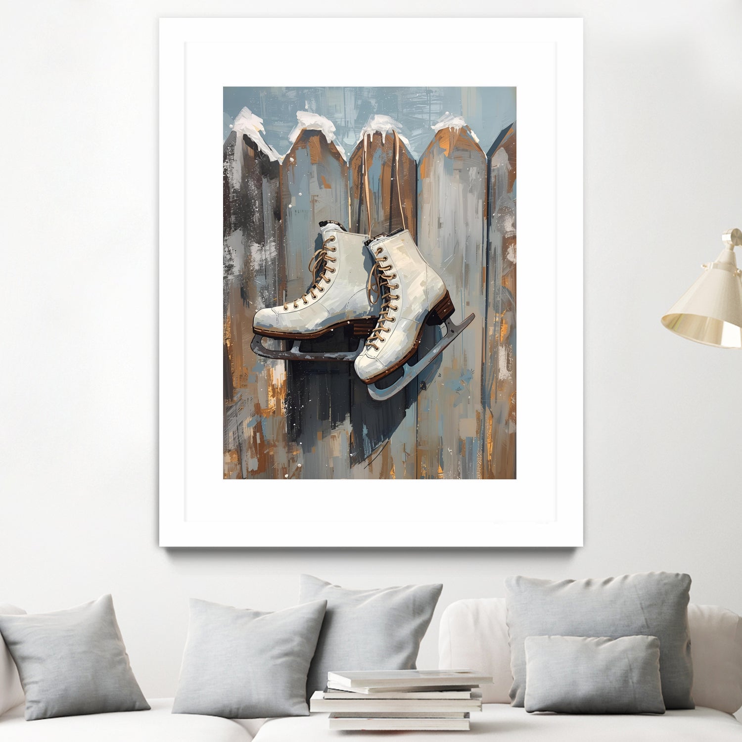 Schlittschuhe am Zaun by Ohkimiko on GIANT ART - schlittschuhe