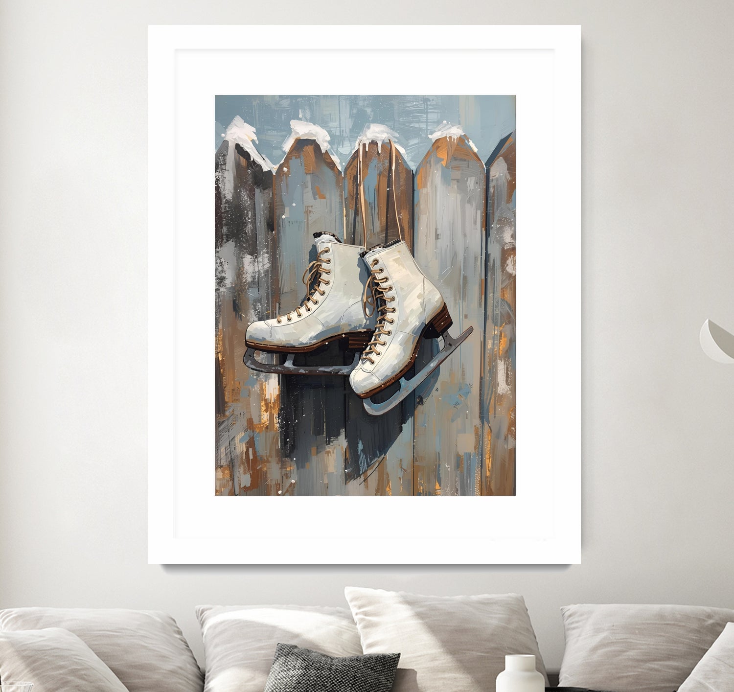 Schlittschuhe am Zaun by Ohkimiko on GIANT ART - schlittschuhe