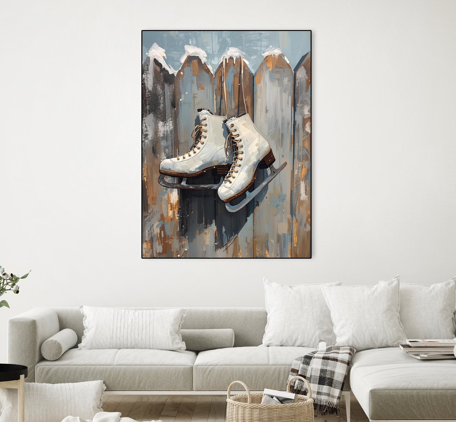 Schlittschuhe am Zaun by Ohkimiko on GIANT ART - schlittschuhe