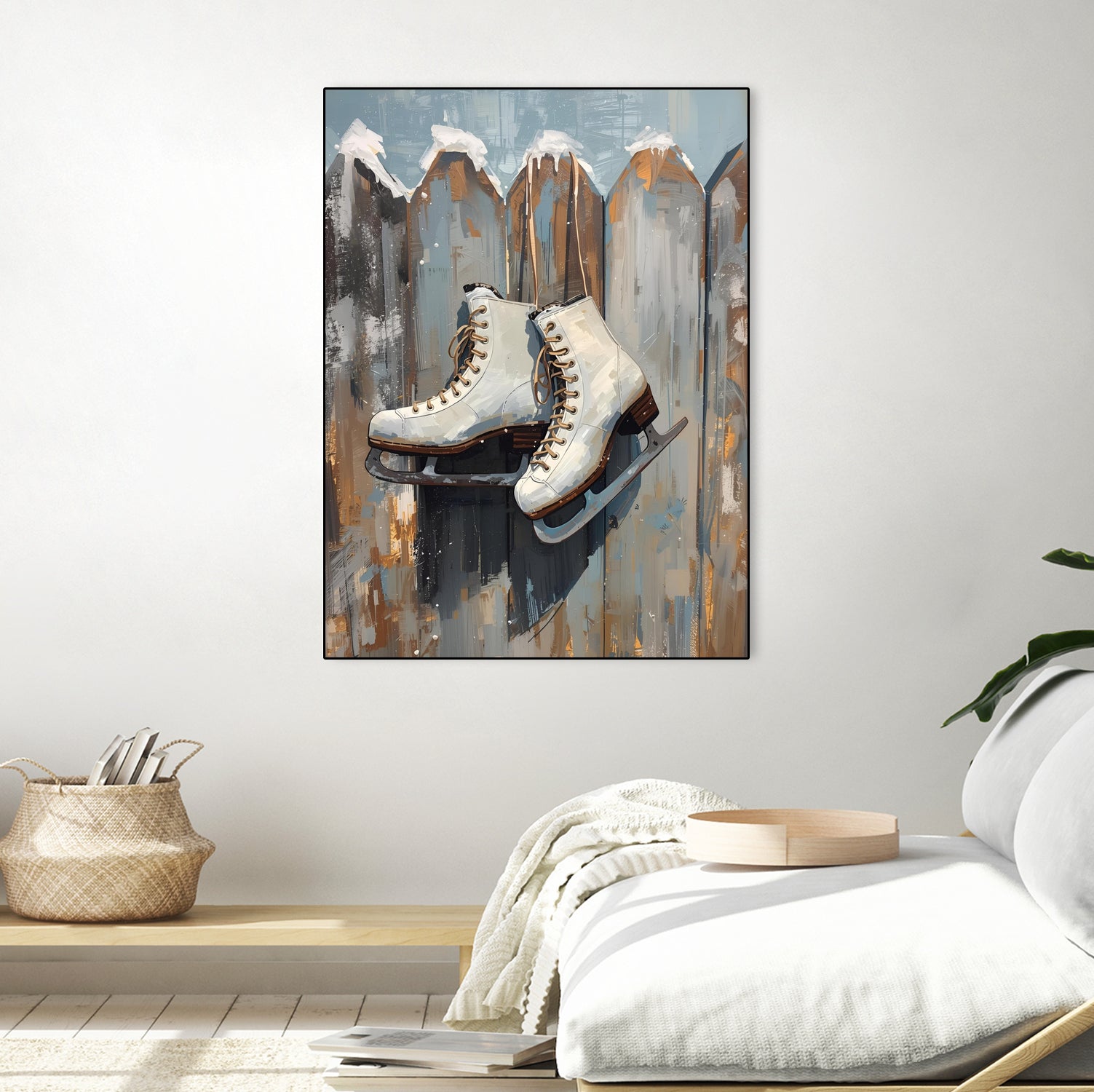 Schlittschuhe am Zaun by Ohkimiko on GIANT ART - schlittschuhe