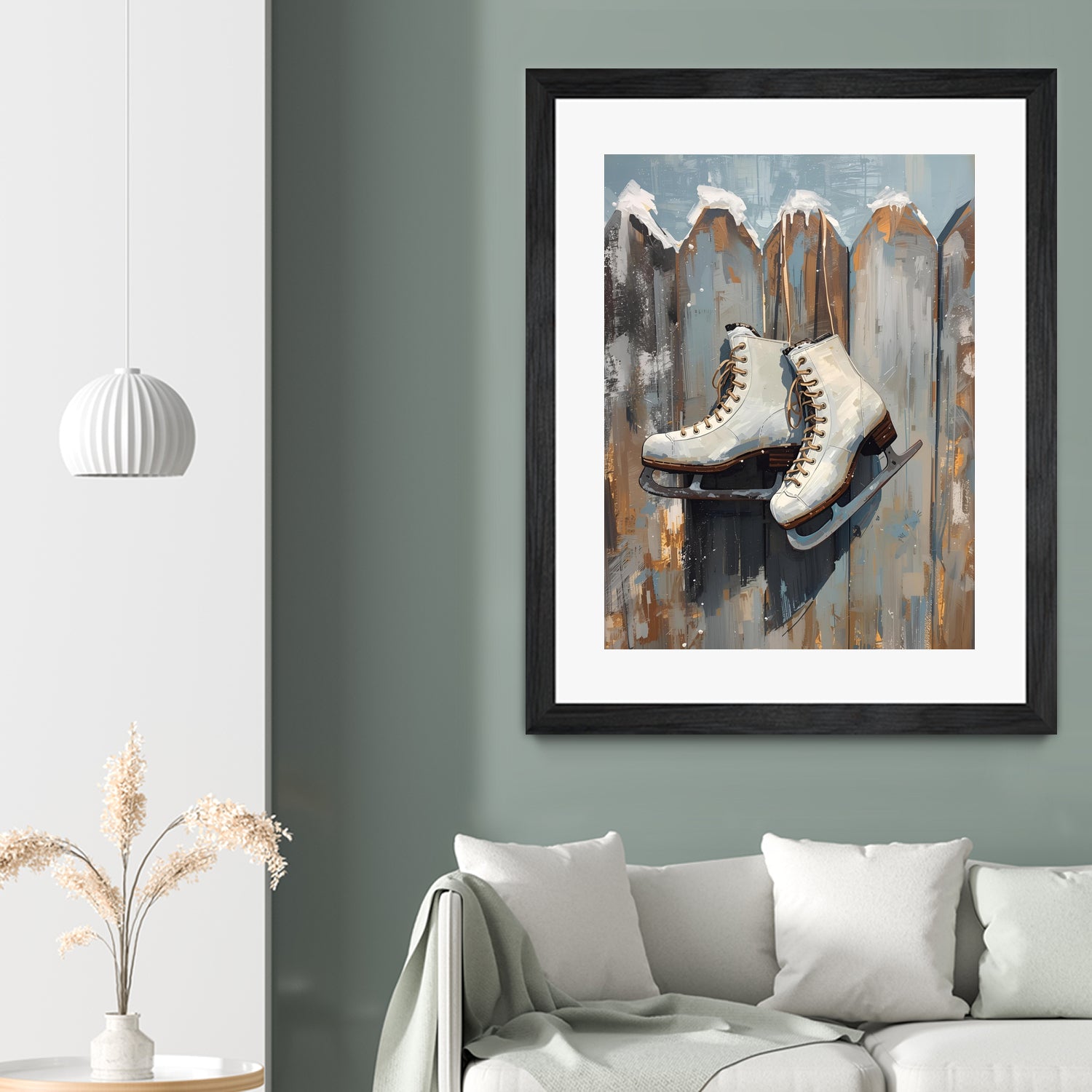 Schlittschuhe am Zaun by Ohkimiko on GIANT ART - schlittschuhe