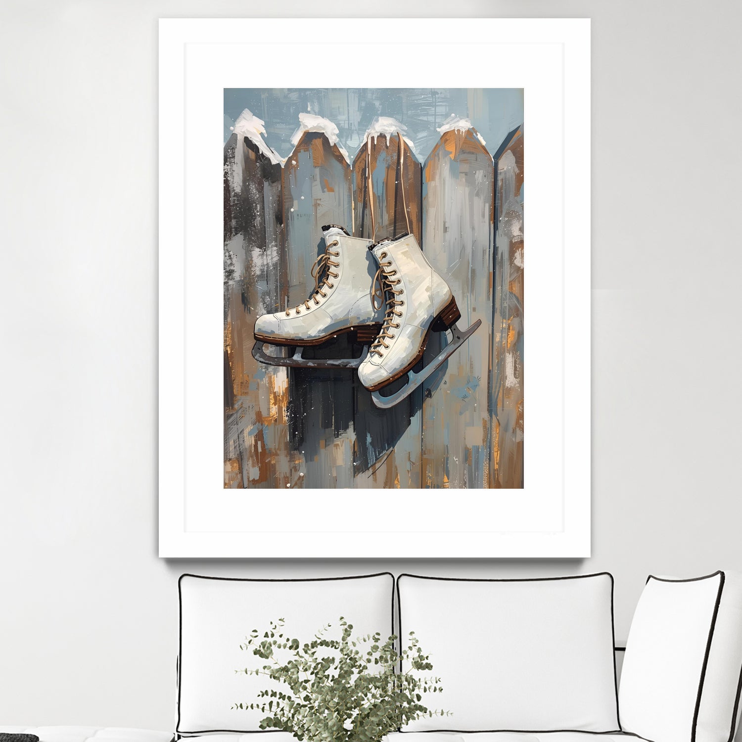 Schlittschuhe am Zaun by Ohkimiko on GIANT ART - schlittschuhe