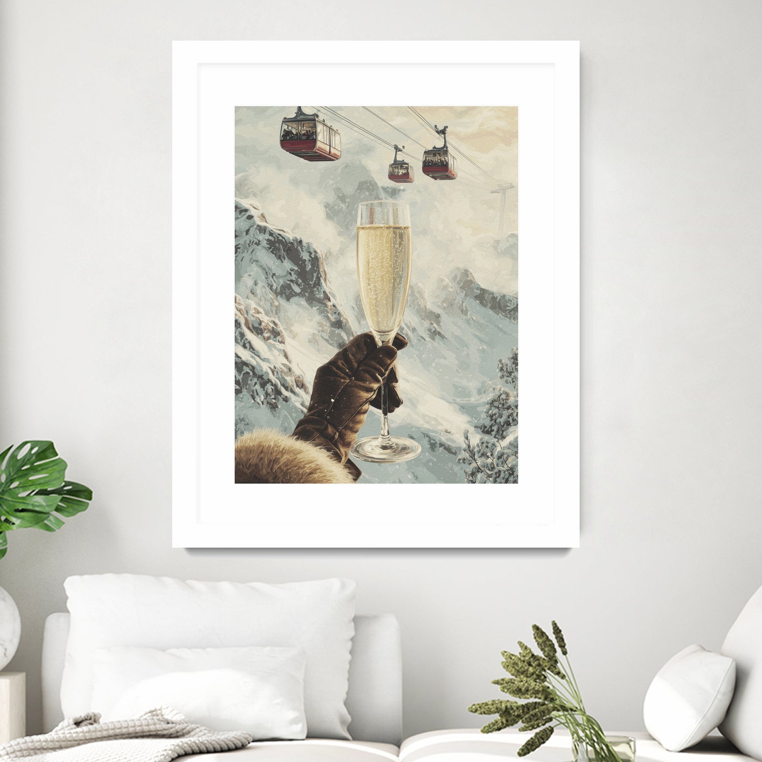 Bubbly Skiing by Andreas Magnusson on GIANT ART - figurative champagne