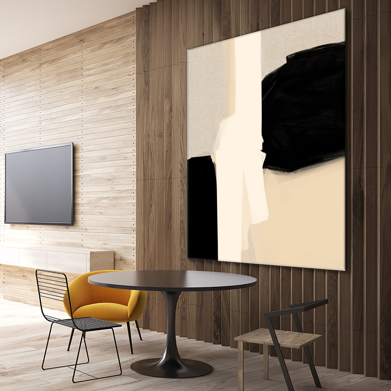 Opposites Attract 5 by Simona Gocan on GIANT ART - illustration neutral tones