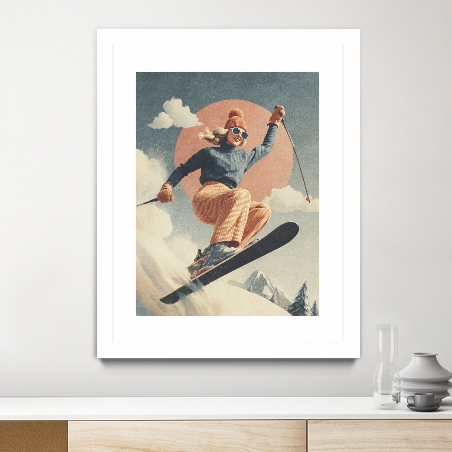 Skiing Adventure by Emel Tunaboylu on GIANT ART - skiing25