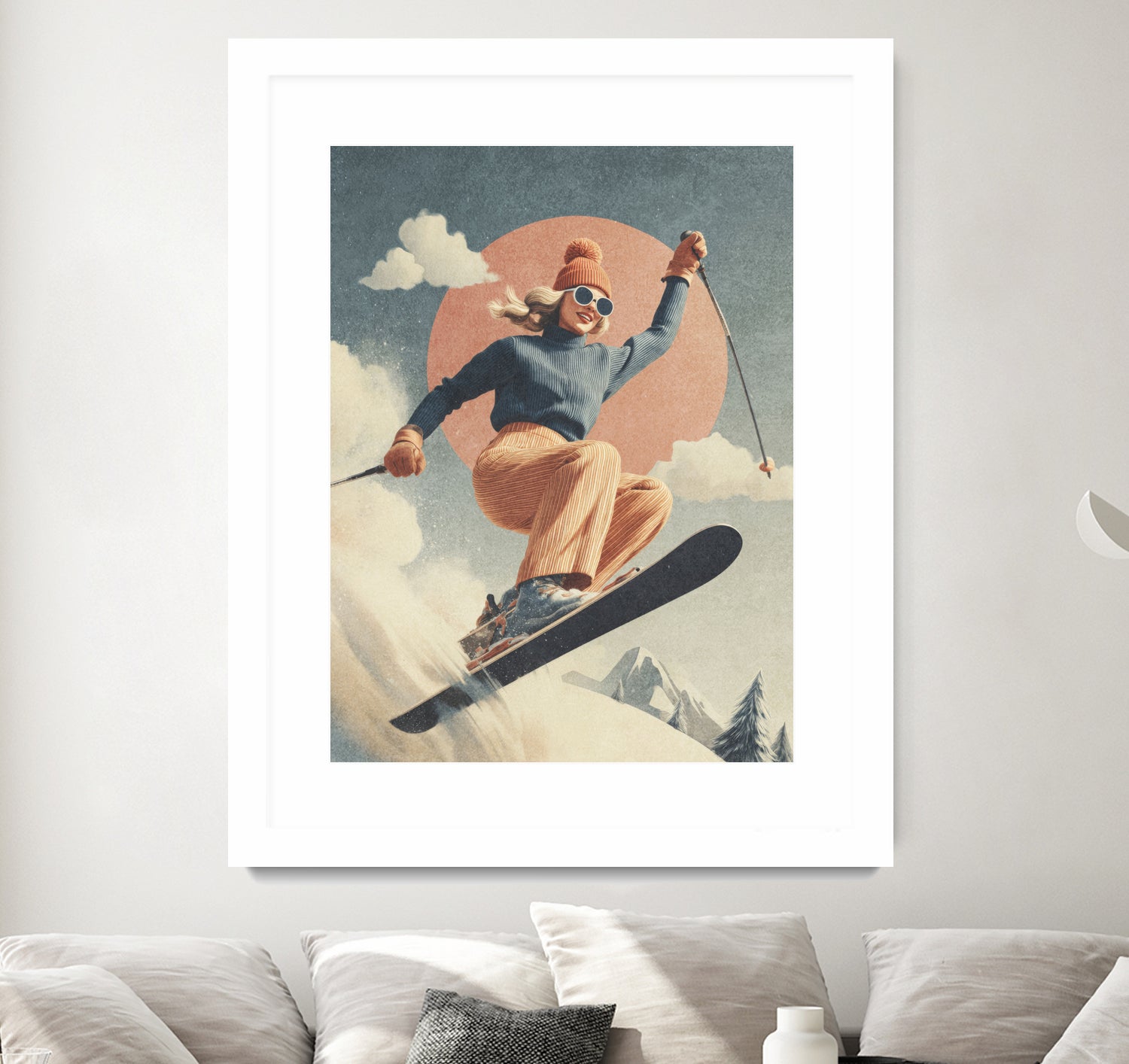 Skiing Adventure by Emel Tunaboylu on GIANT ART - skiing25