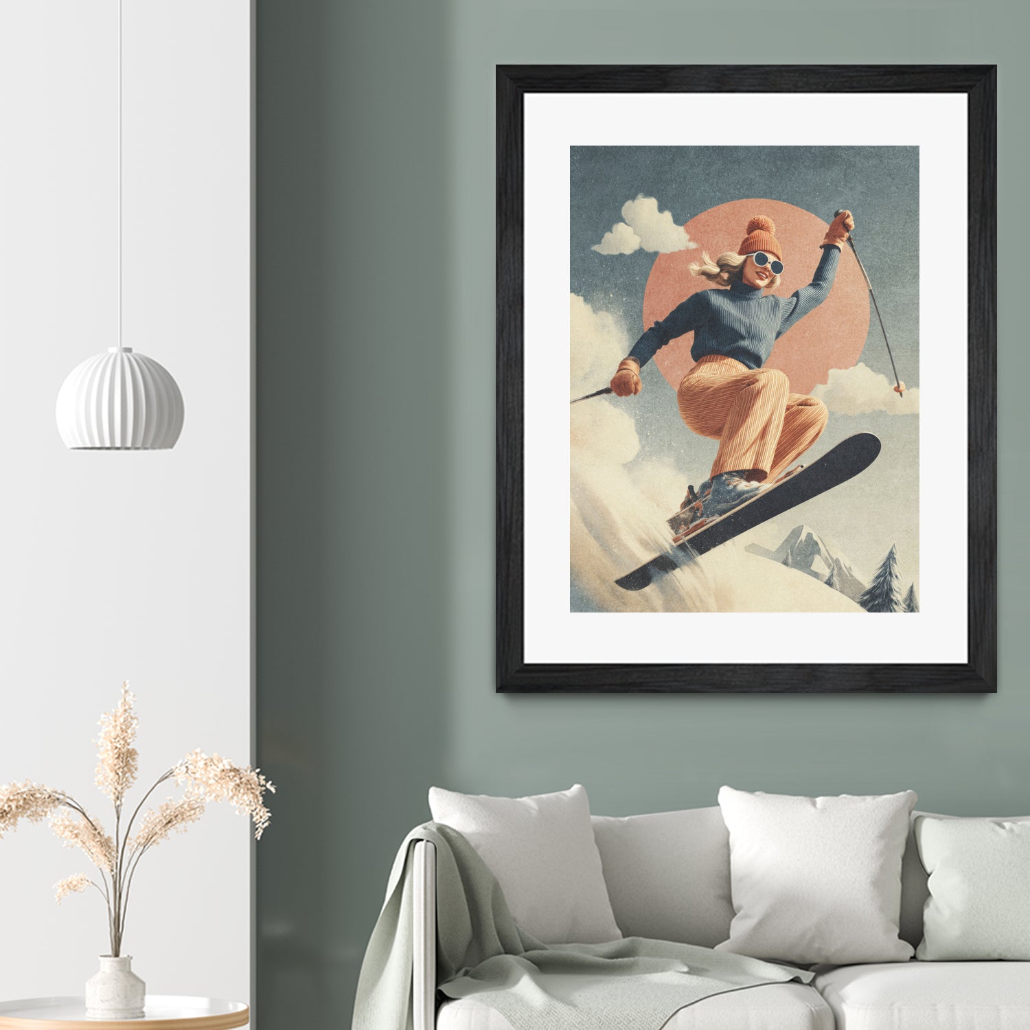 Skiing Adventure by Emel Tunaboylu on GIANT ART - skiing25