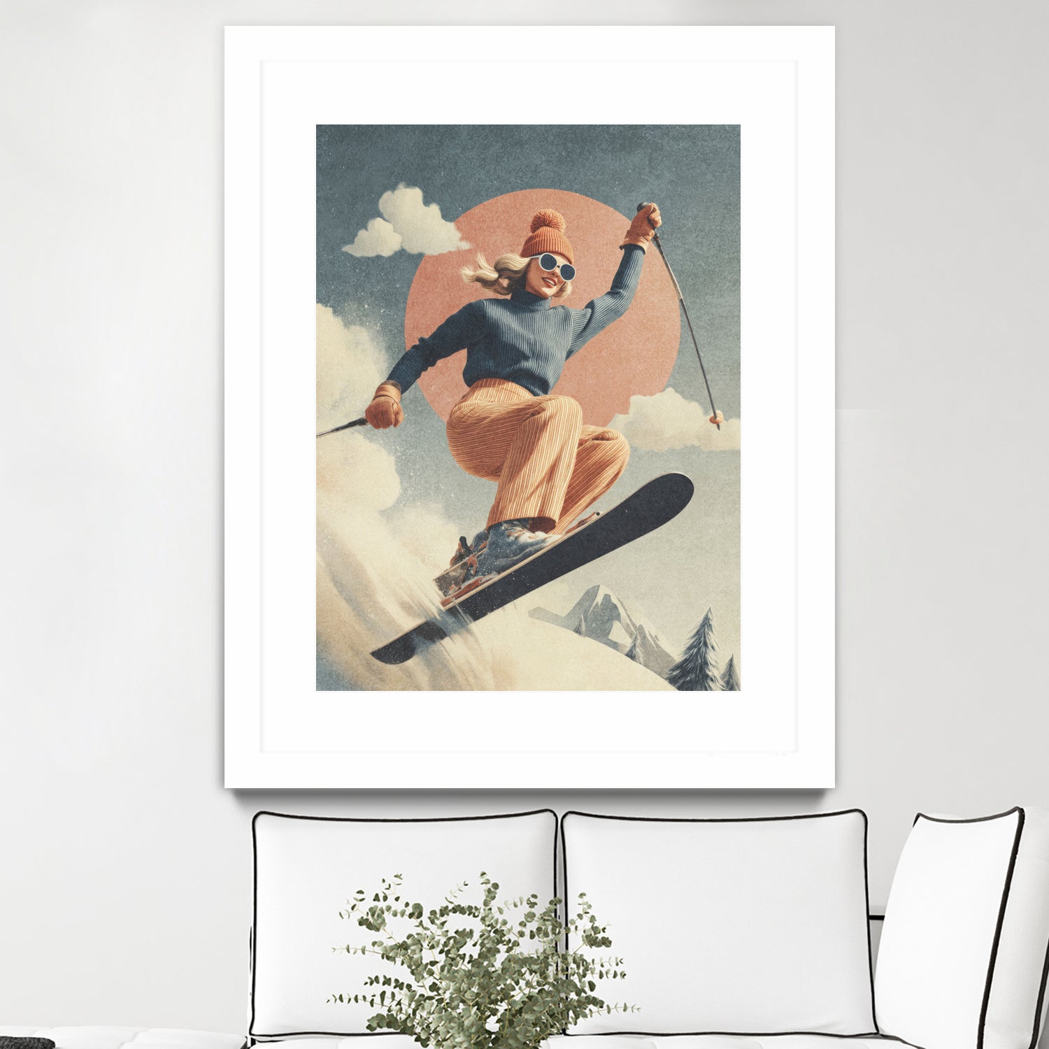 Skiing Adventure by Emel Tunaboylu on GIANT ART - skiing25