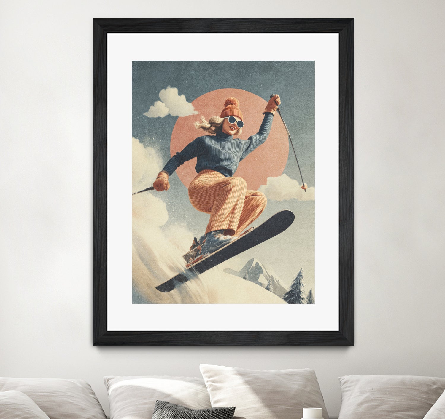 Skiing Adventure by Emel Tunaboylu on GIANT ART - skiing25