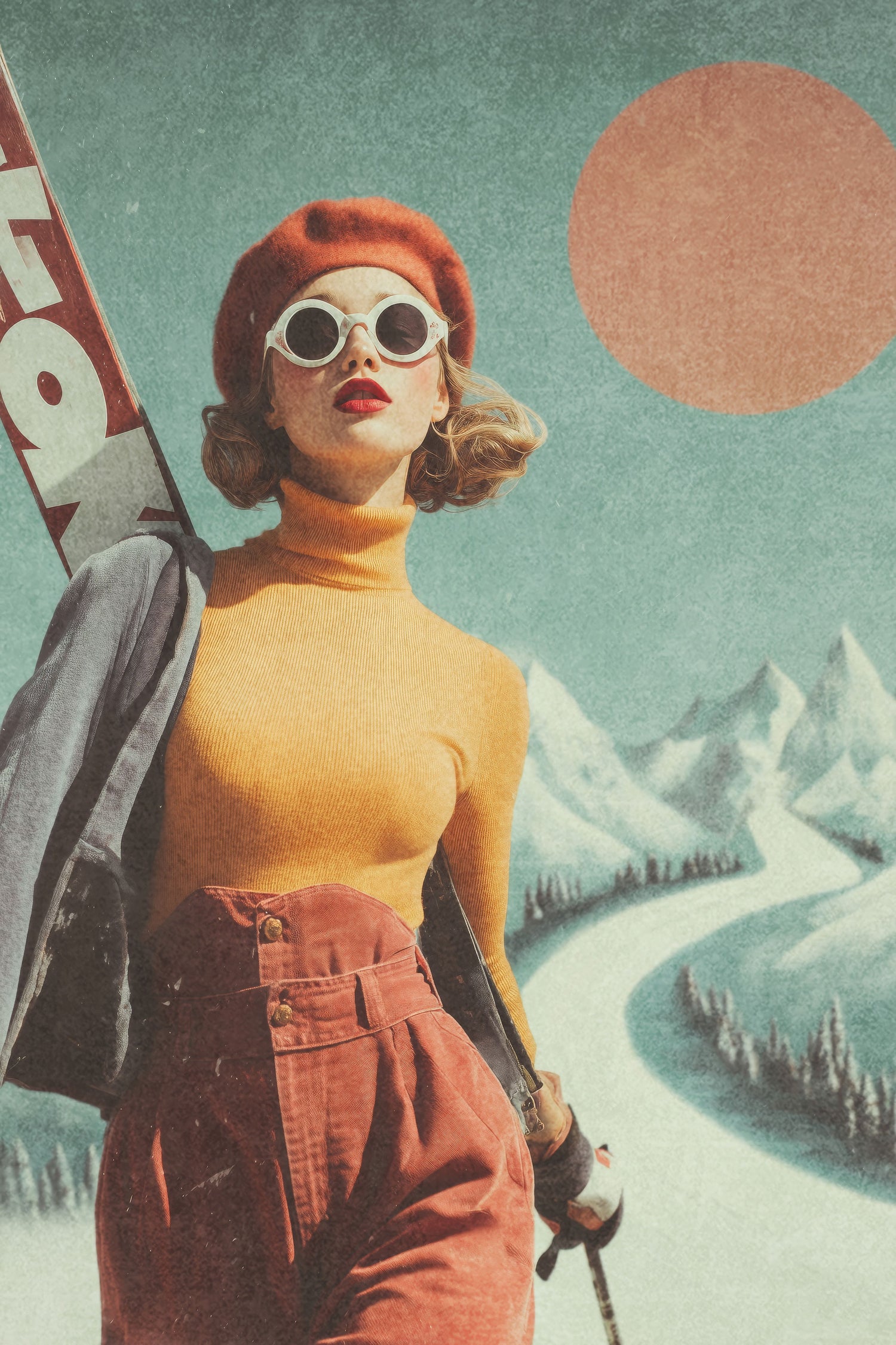 Skiing Adventure by Emel Tunaboylu on GIANT ART - skiing25