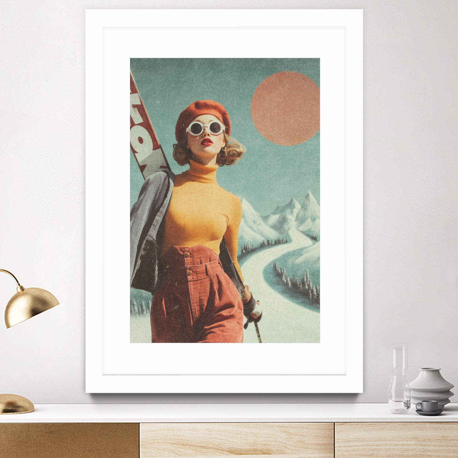 Skiing Adventure by Emel Tunaboylu on GIANT ART - skiing25
