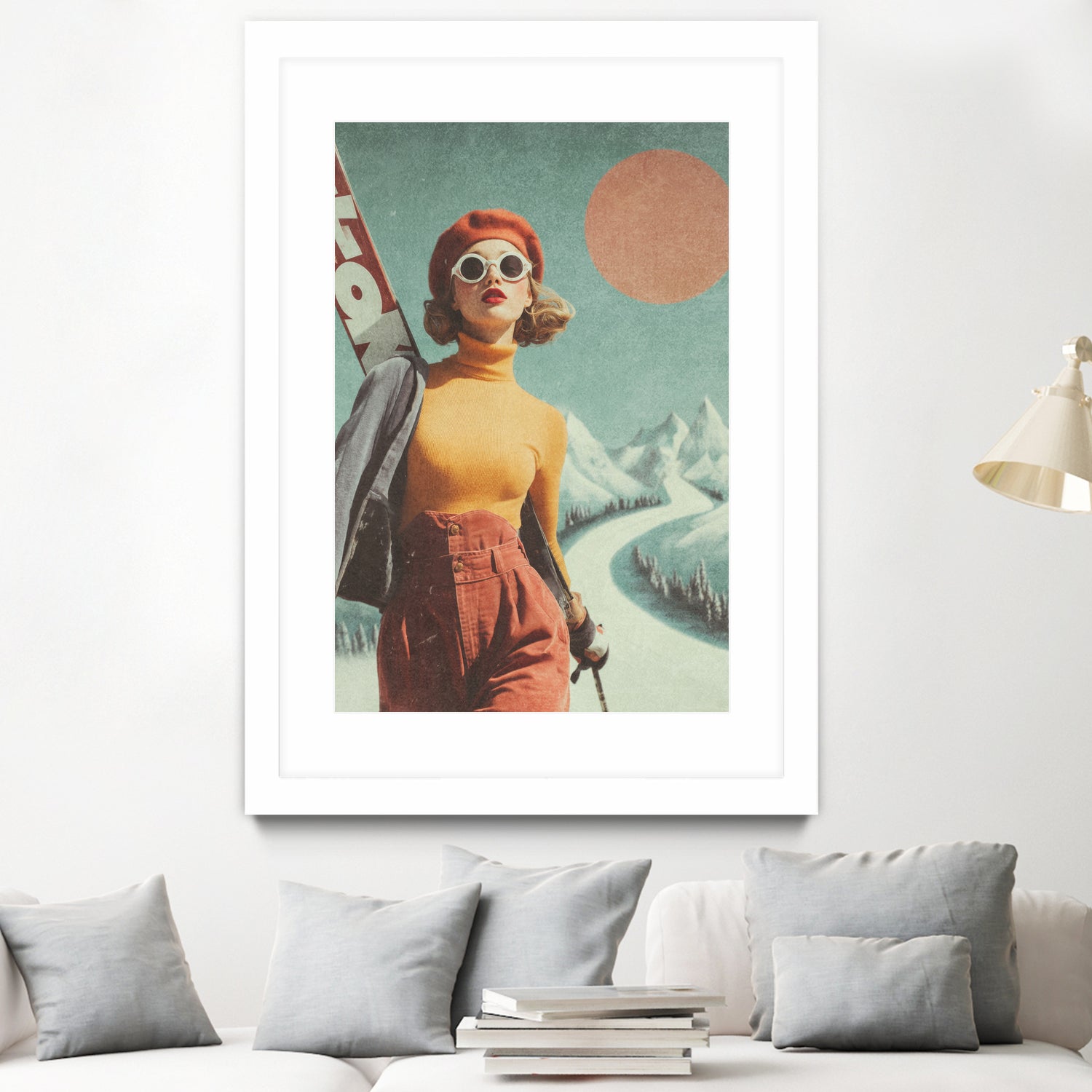 Skiing Adventure by Emel Tunaboylu on GIANT ART - skiing25