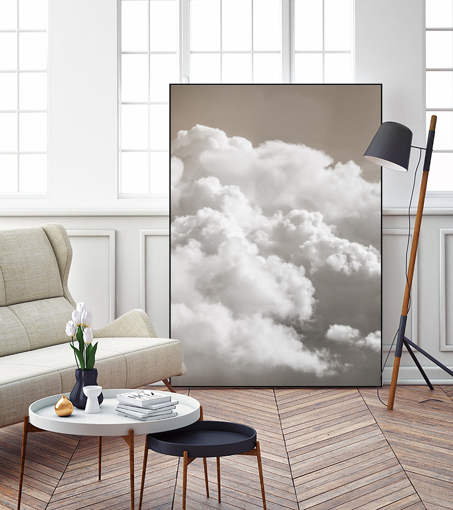 Sandy Clouds by Mareike Bohmer on GIANT ART - cloud