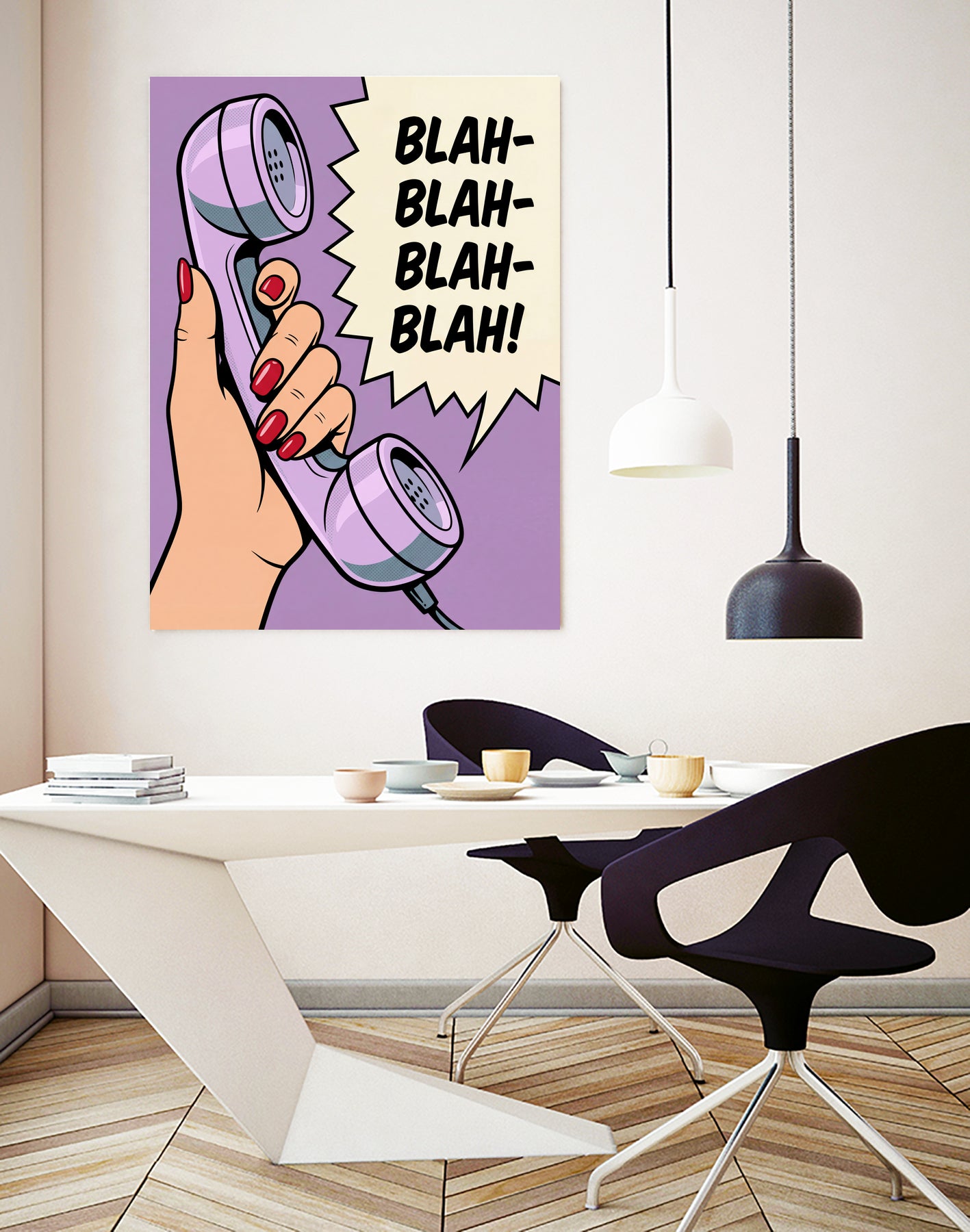 Blah Blah Blah by Andreas Magnusson on GIANT ART - illustration telephone