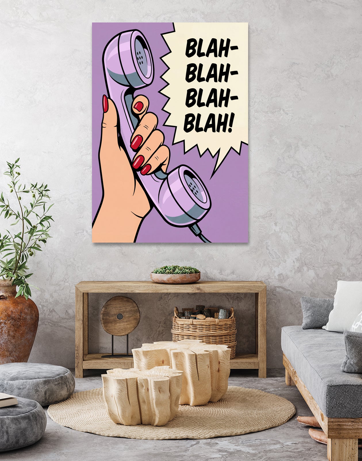 Blah Blah Blah by Andreas Magnusson on GIANT ART - illustration telephone