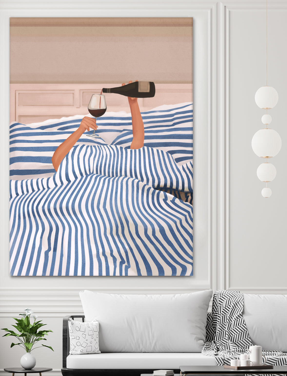 Morning Wine 3 by Flow Line on GIANT ART - illustration woman