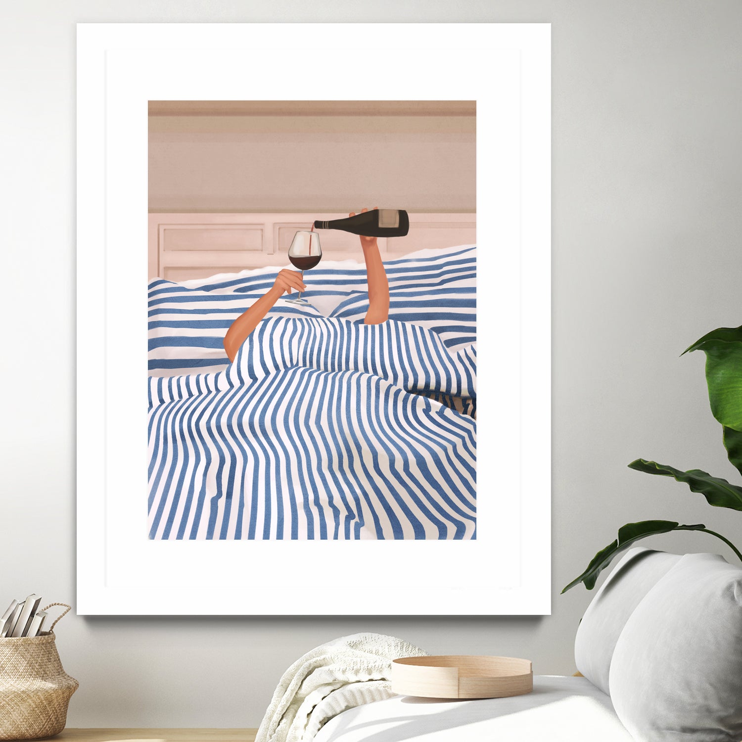 Morning Wine 3 by Flow Line on GIANT ART - illustration woman