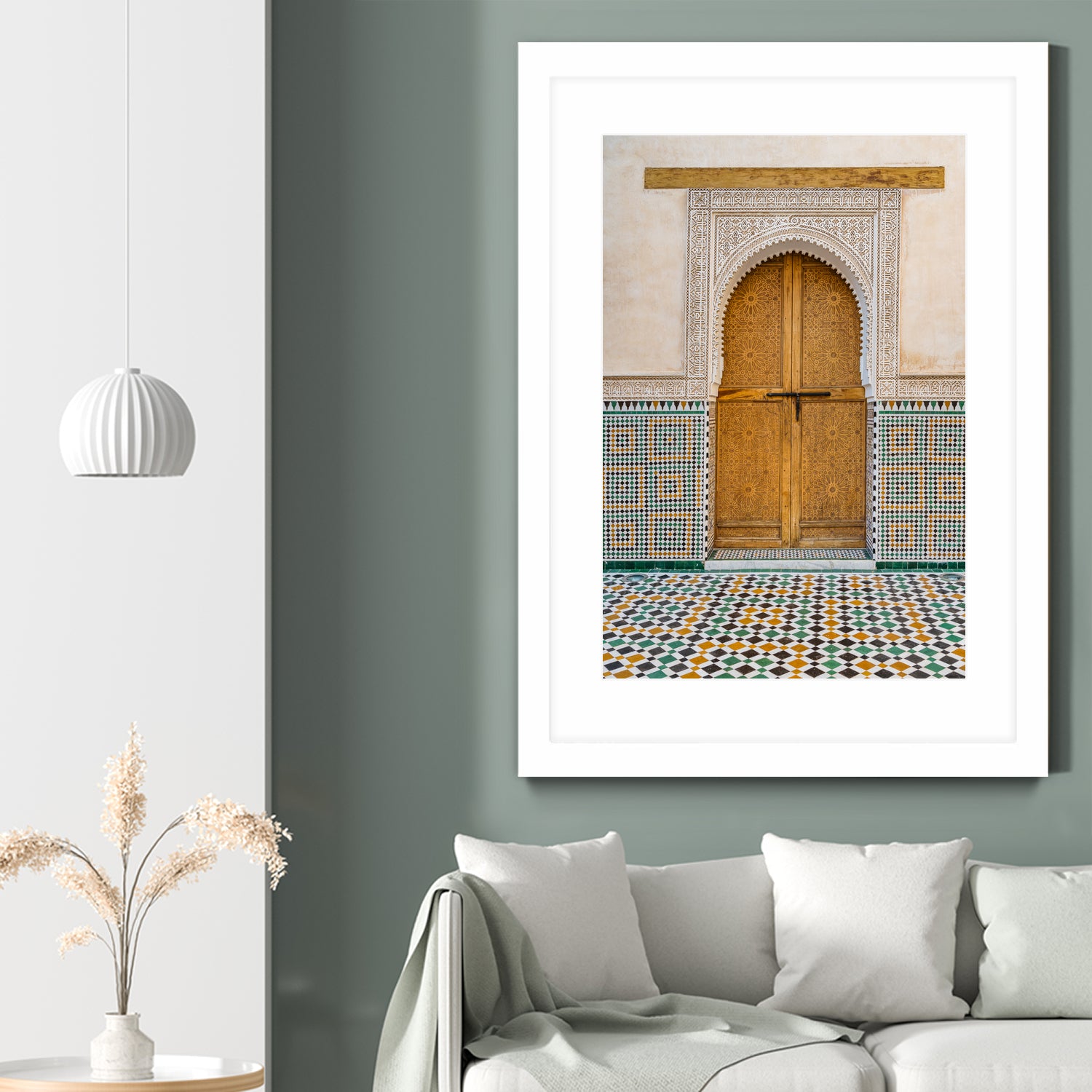 Decorated brown wooden door in Morocco by Photolovers on GIANT ART - photography morocco