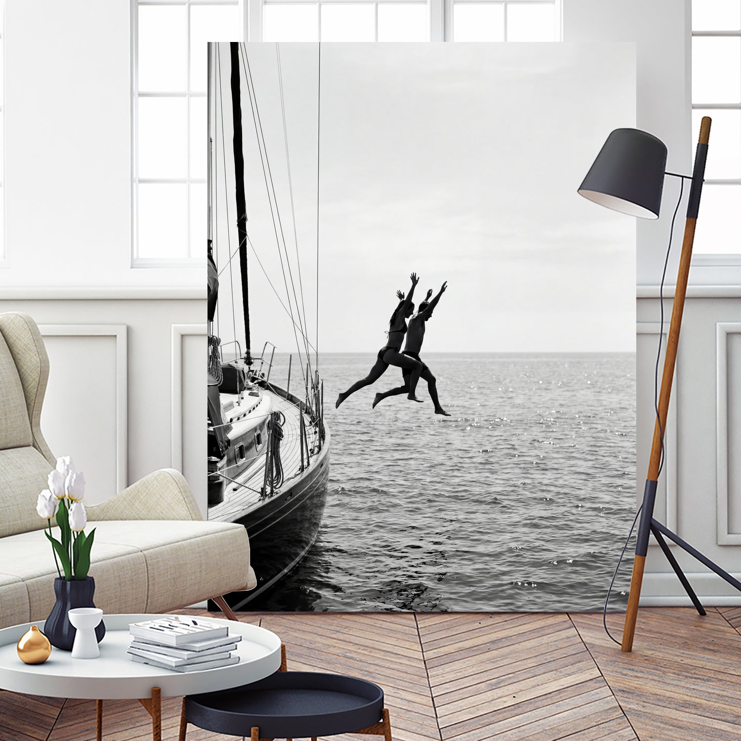 Jumping From a Boat by Andreas Magnusson on GIANT ART - photography boat