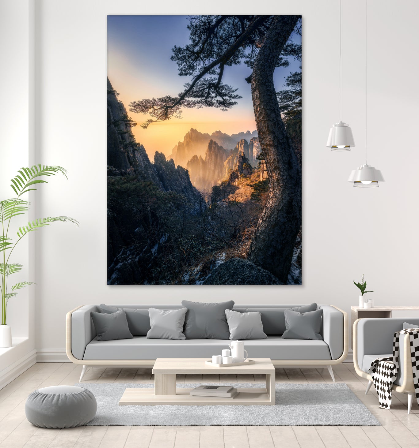 Forests towering over endless mountains by Yuan Cui on GIANT ART - photography