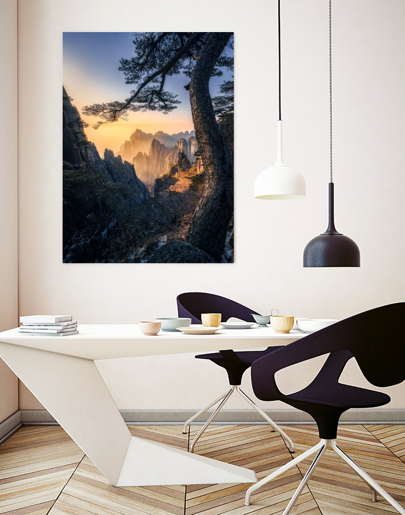 Forests towering over endless mountains by Yuan Cui on GIANT ART - photography