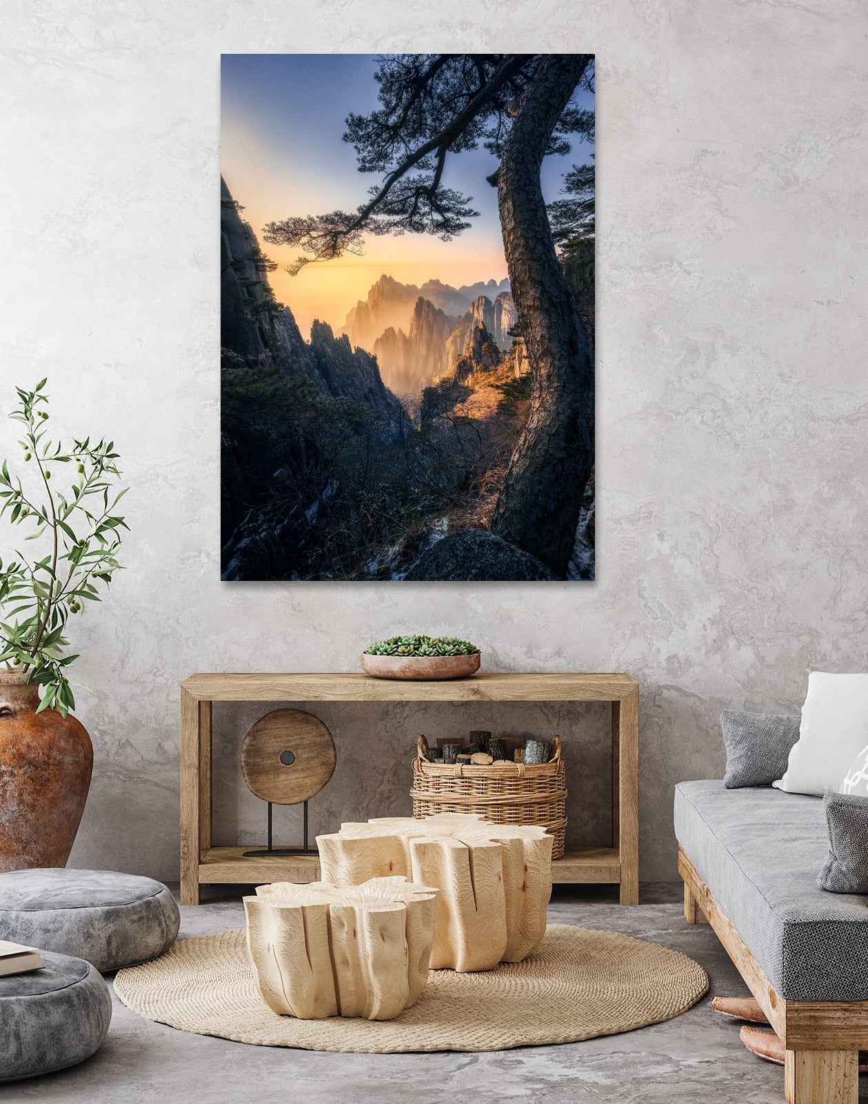 Forests towering over endless mountains by Yuan Cui on GIANT ART - photography