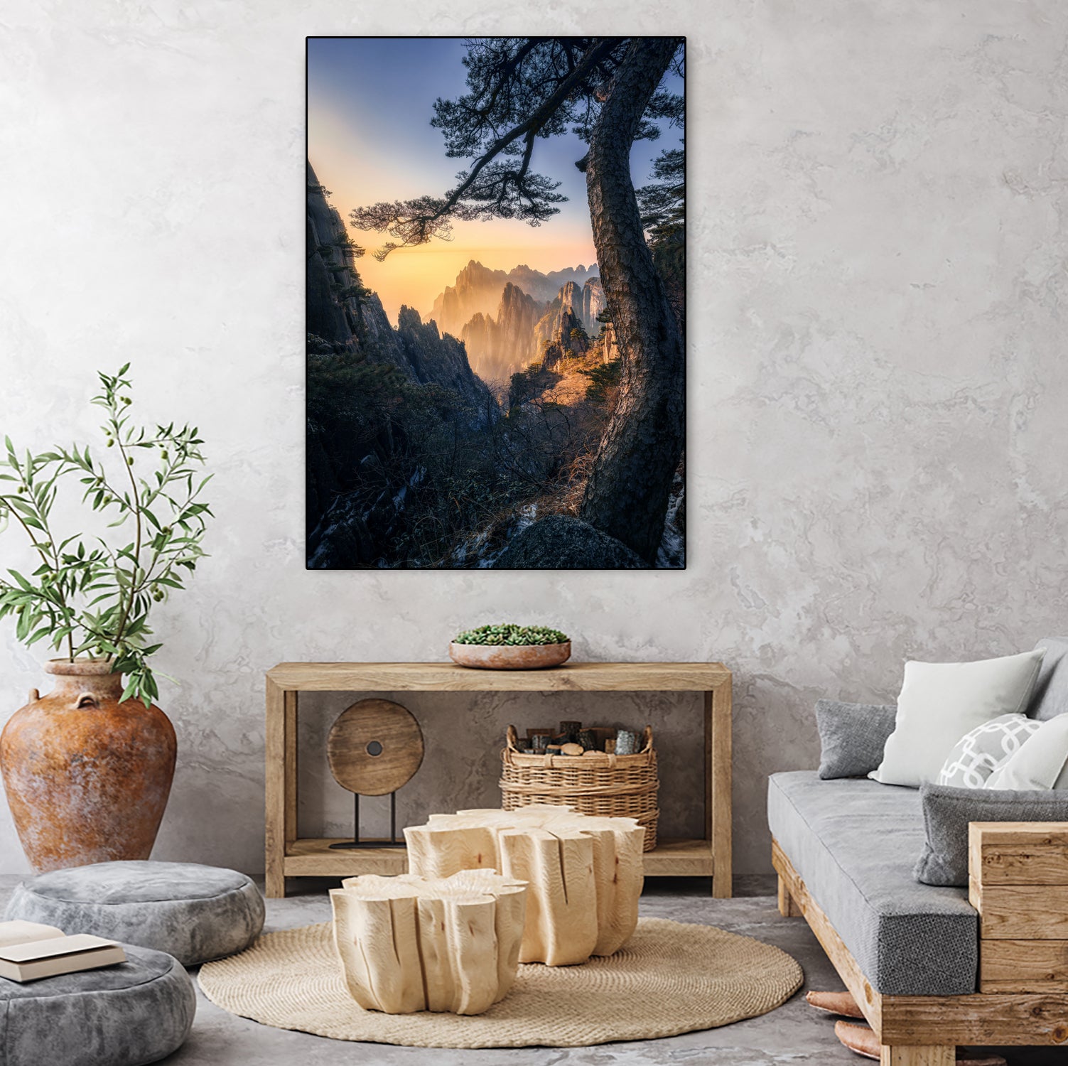 Forests towering over endless mountains by Yuan Cui on GIANT ART - photography