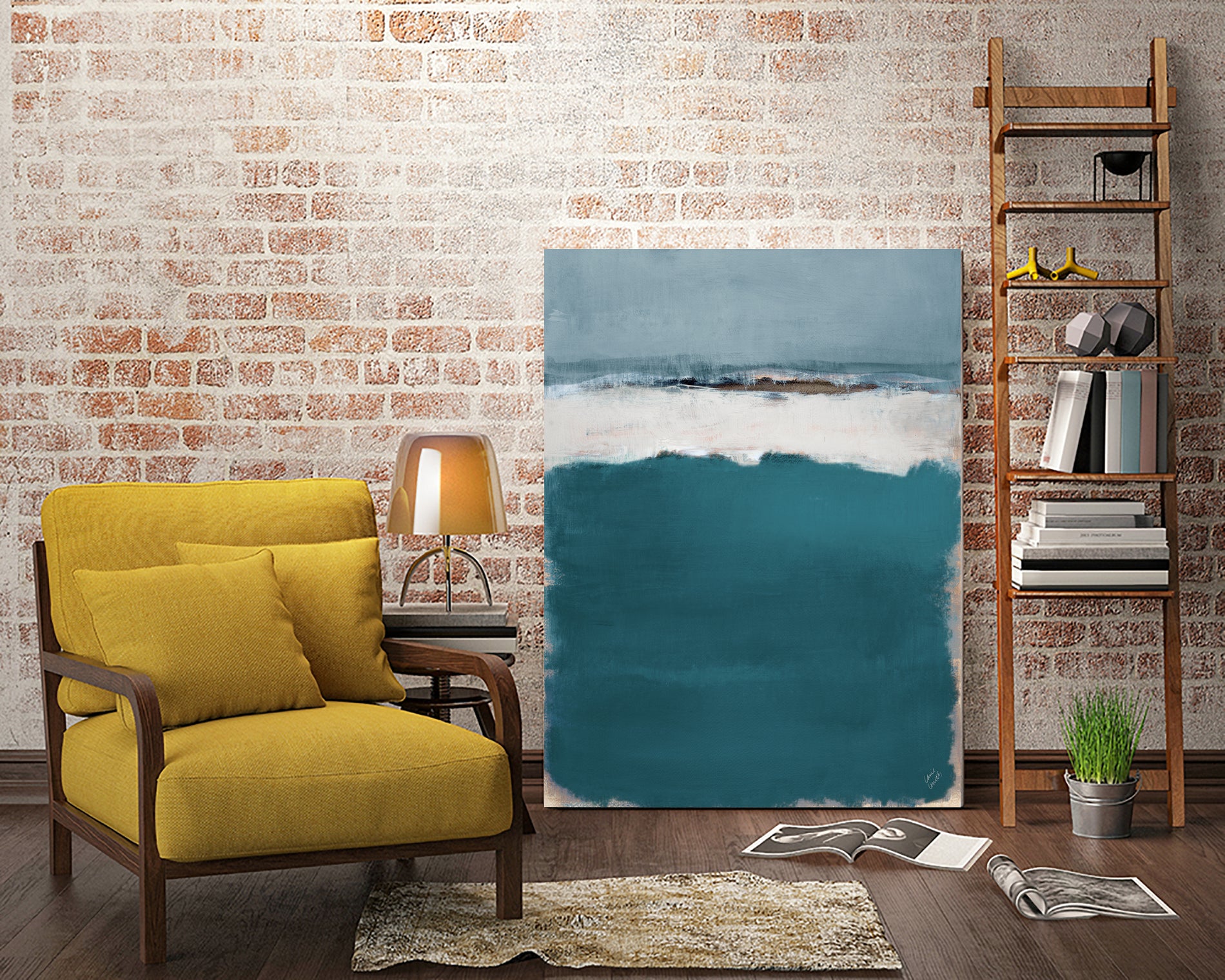 Deep Blue Sea Abstract by Lanie Loreth on GIANT ART - abstract deep