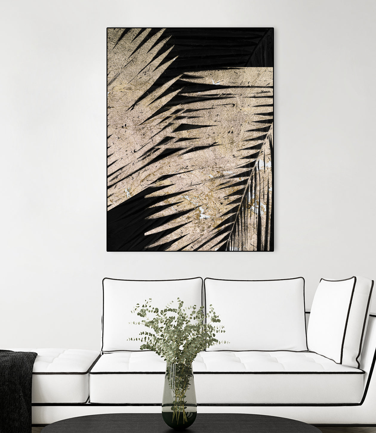 Neutral Palmas on Black I by Patricia Pinto on GIANT ART - palms palmas