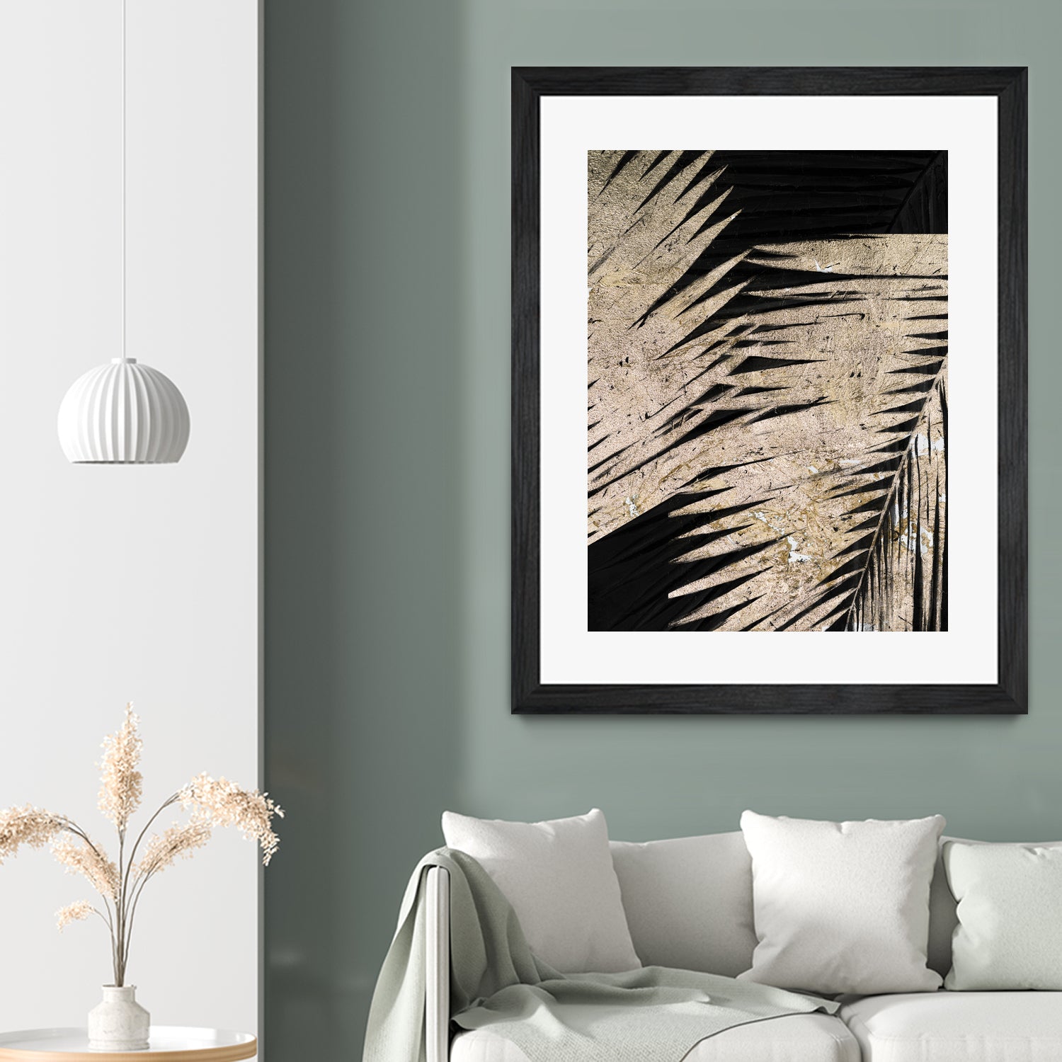 Neutral Palmas on Black I by Patricia Pinto on GIANT ART - palms palmas