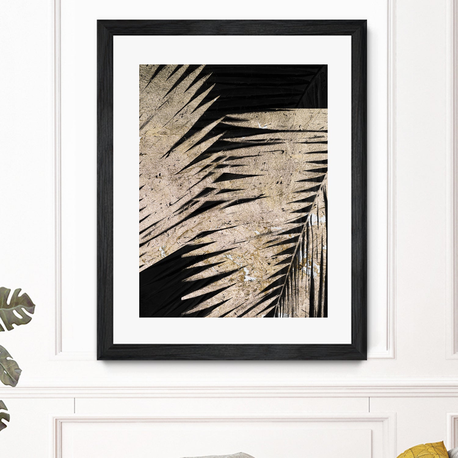 Neutral Palmas on Black I by Patricia Pinto on GIANT ART - palms palmas