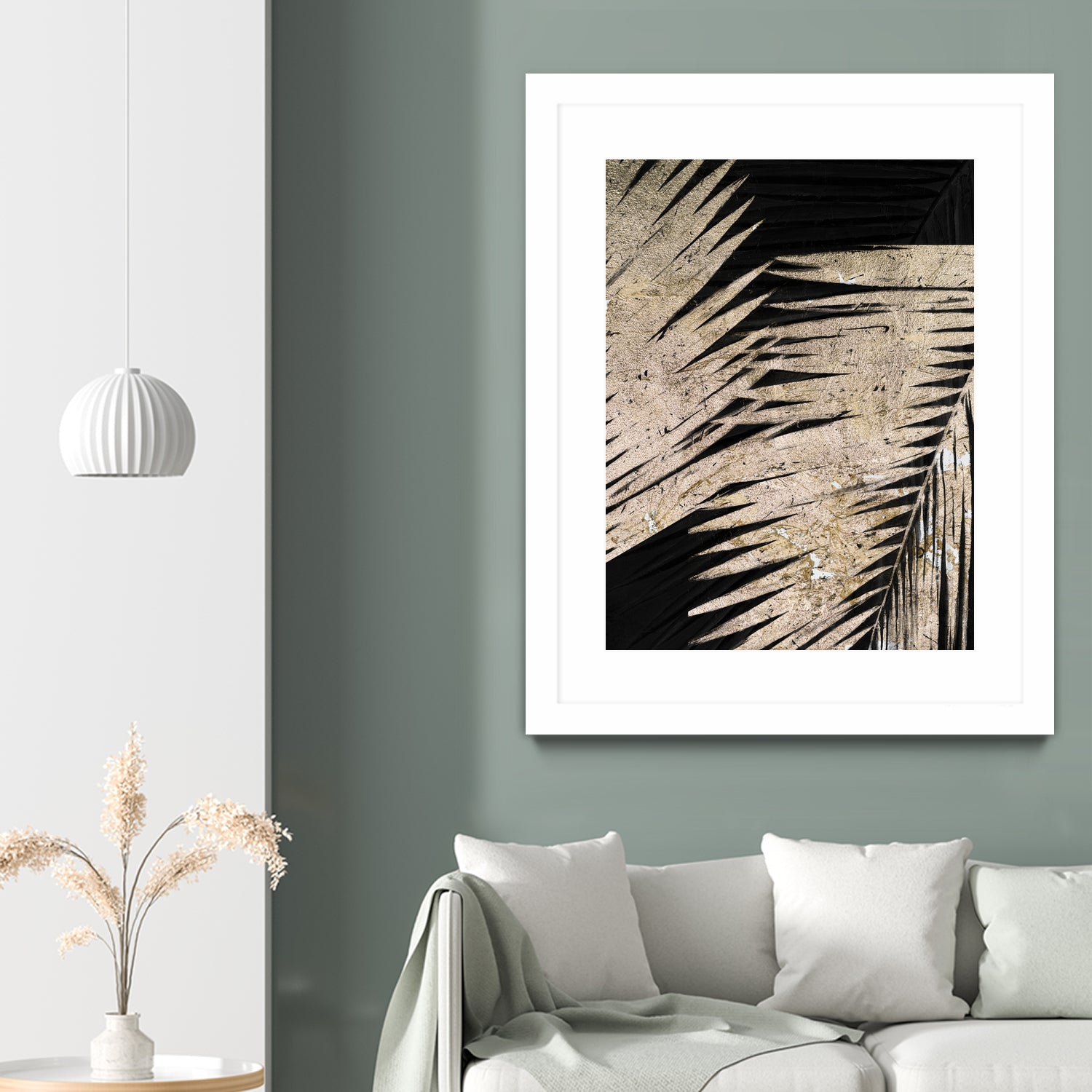 Neutral Palmas on Black I by Patricia Pinto on GIANT ART - palms palmas