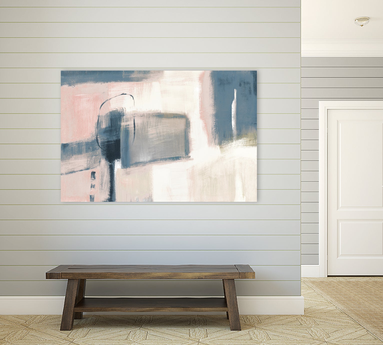 Pink and Blue Abstract II by Lanie Loreth on GIANT ART - abstract abstract