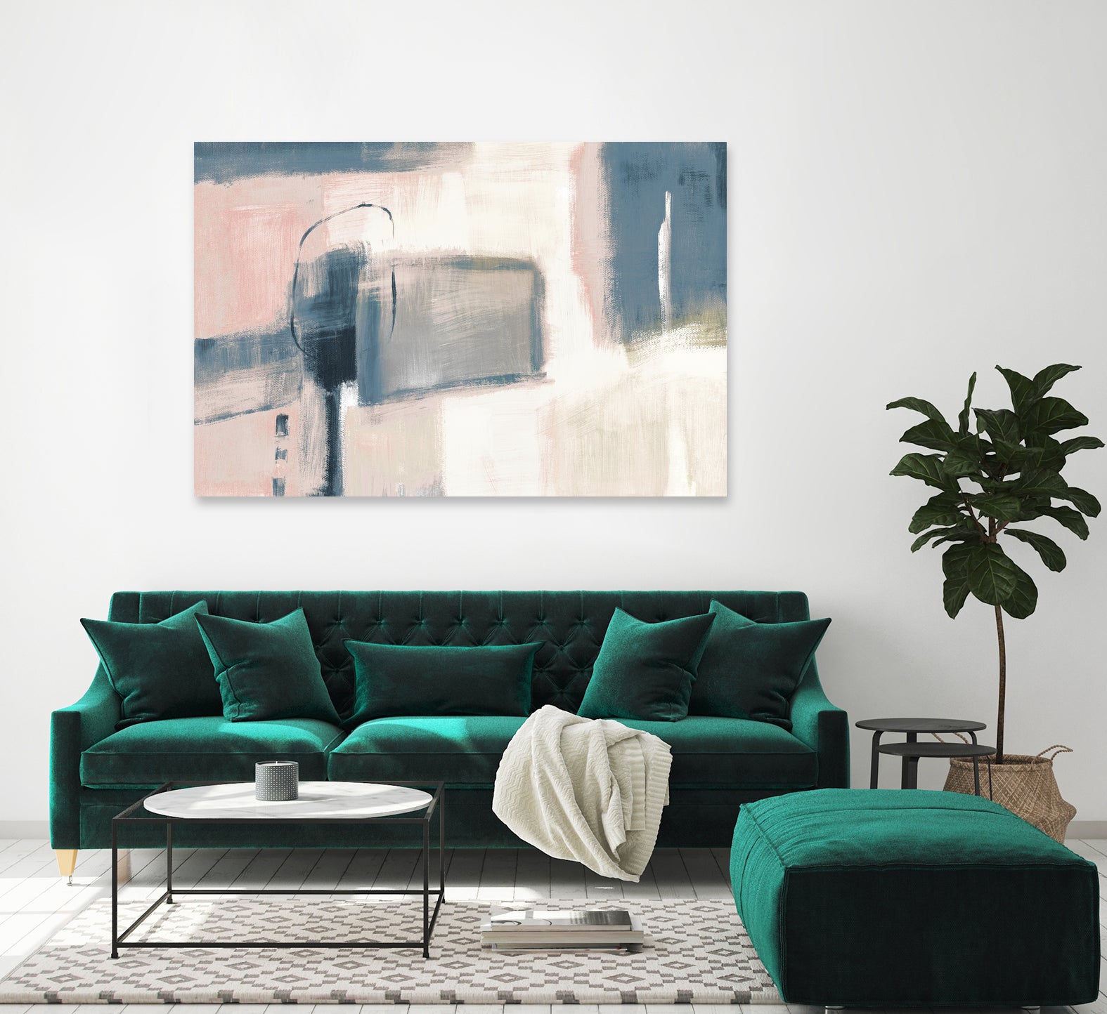 Pink and Blue Abstract II by Lanie Loreth on GIANT ART - abstract abstract