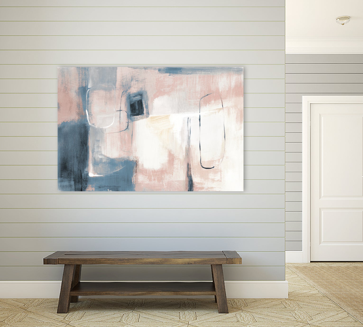 Pink and Blue Abstract I by Lanie Loreth on GIANT ART - abstract abstract