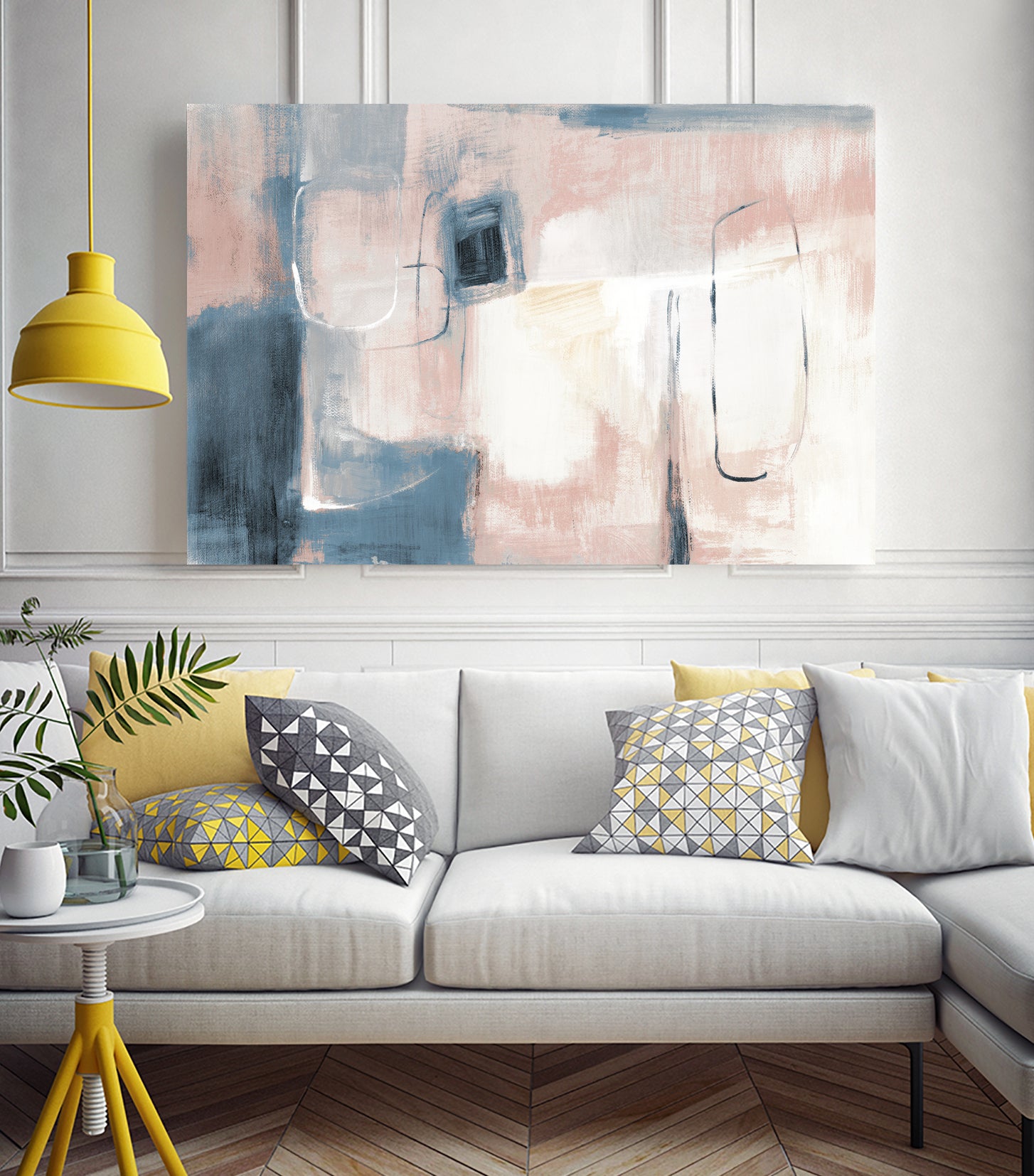 Pink and Blue Abstract I by Lanie Loreth on GIANT ART - abstract abstract