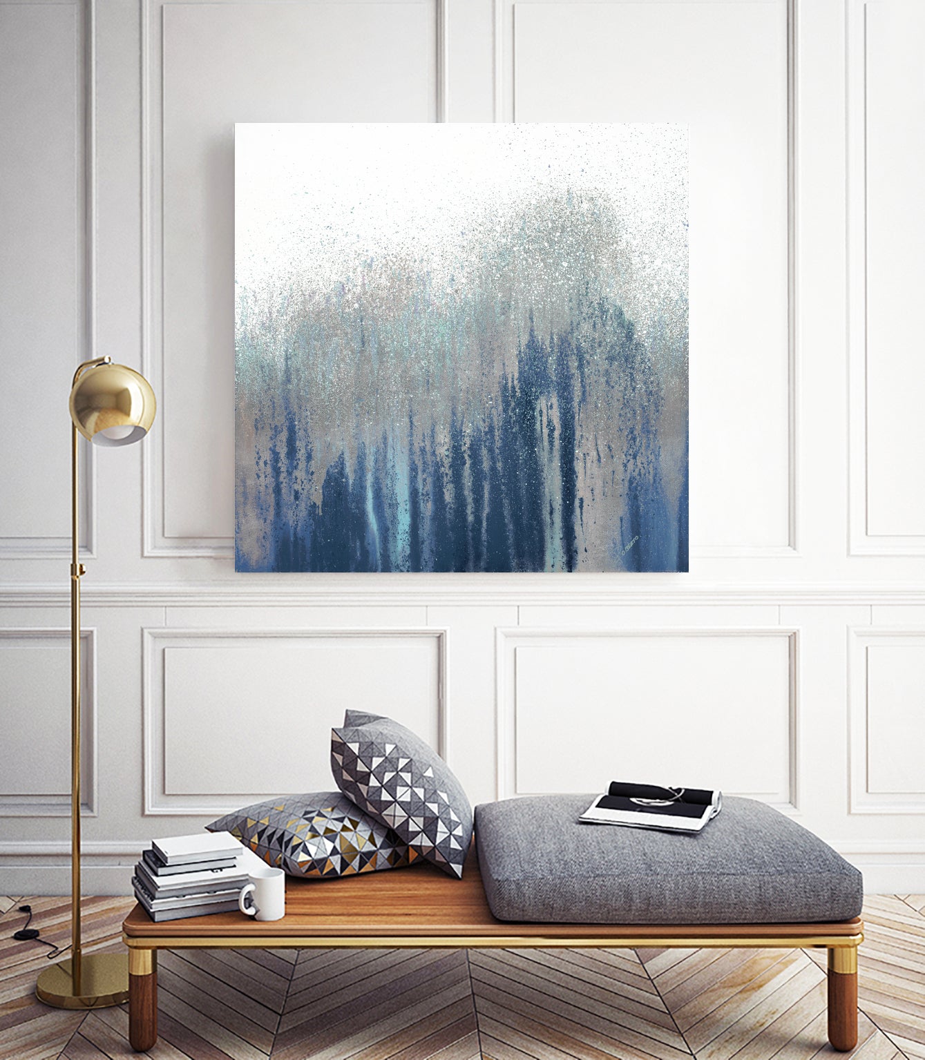 Teal Woods by Roberto Gonzalez on GIANT ART - abstract abstract