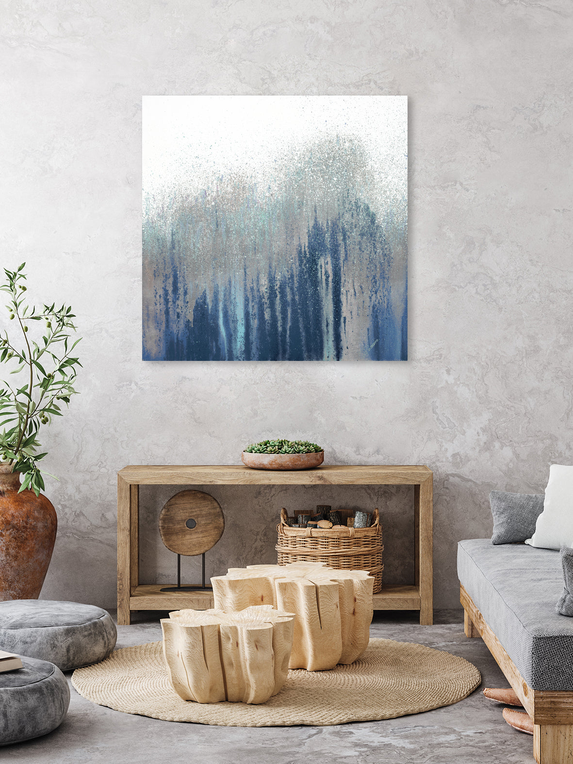 Teal Woods by Roberto Gonzalez on GIANT ART - abstract abstract