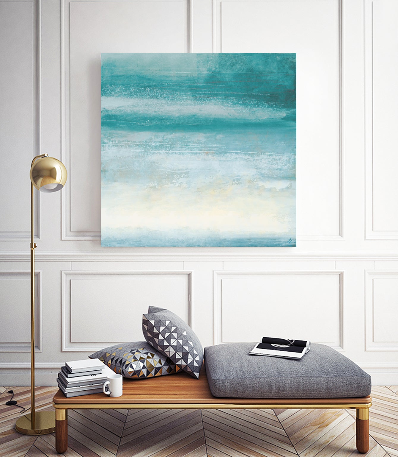 Stormy Skies In Blue I by Michael Marcon on GIANT ART - abstract blue