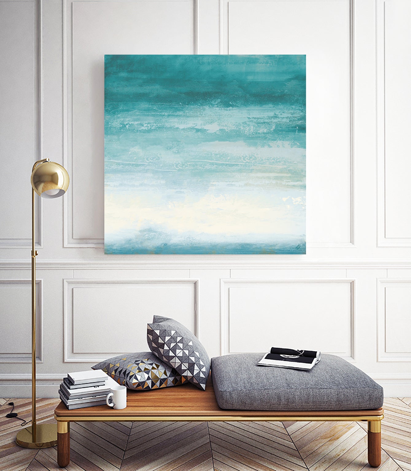 Stormy Skies In Blue II by Michael Marcon on GIANT ART - abstract blue