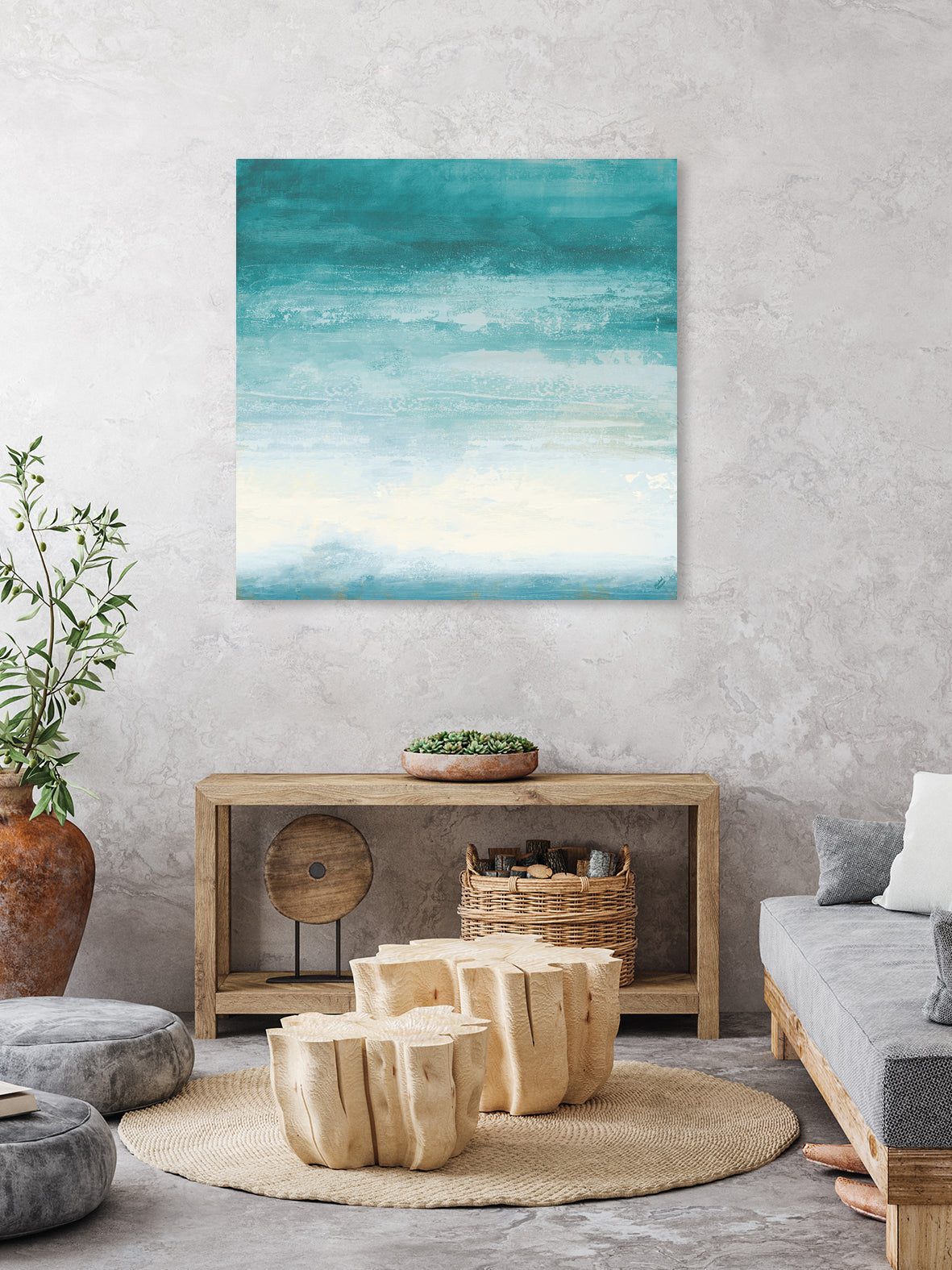 Stormy Skies In Blue II by Michael Marcon on GIANT ART - abstract blue