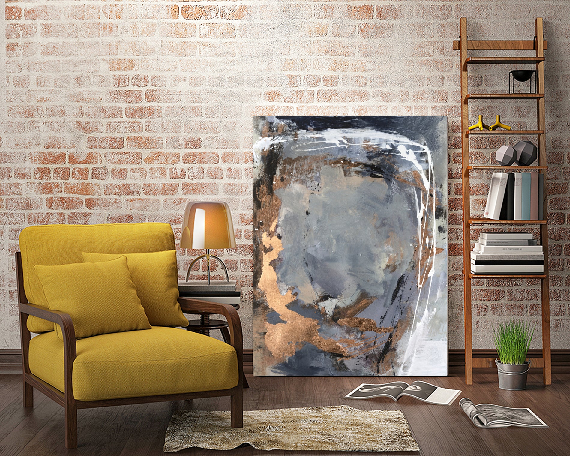 Copper Crested Twilight I by Victoria Barnes on GIANT ART - abstract geometrics abstract