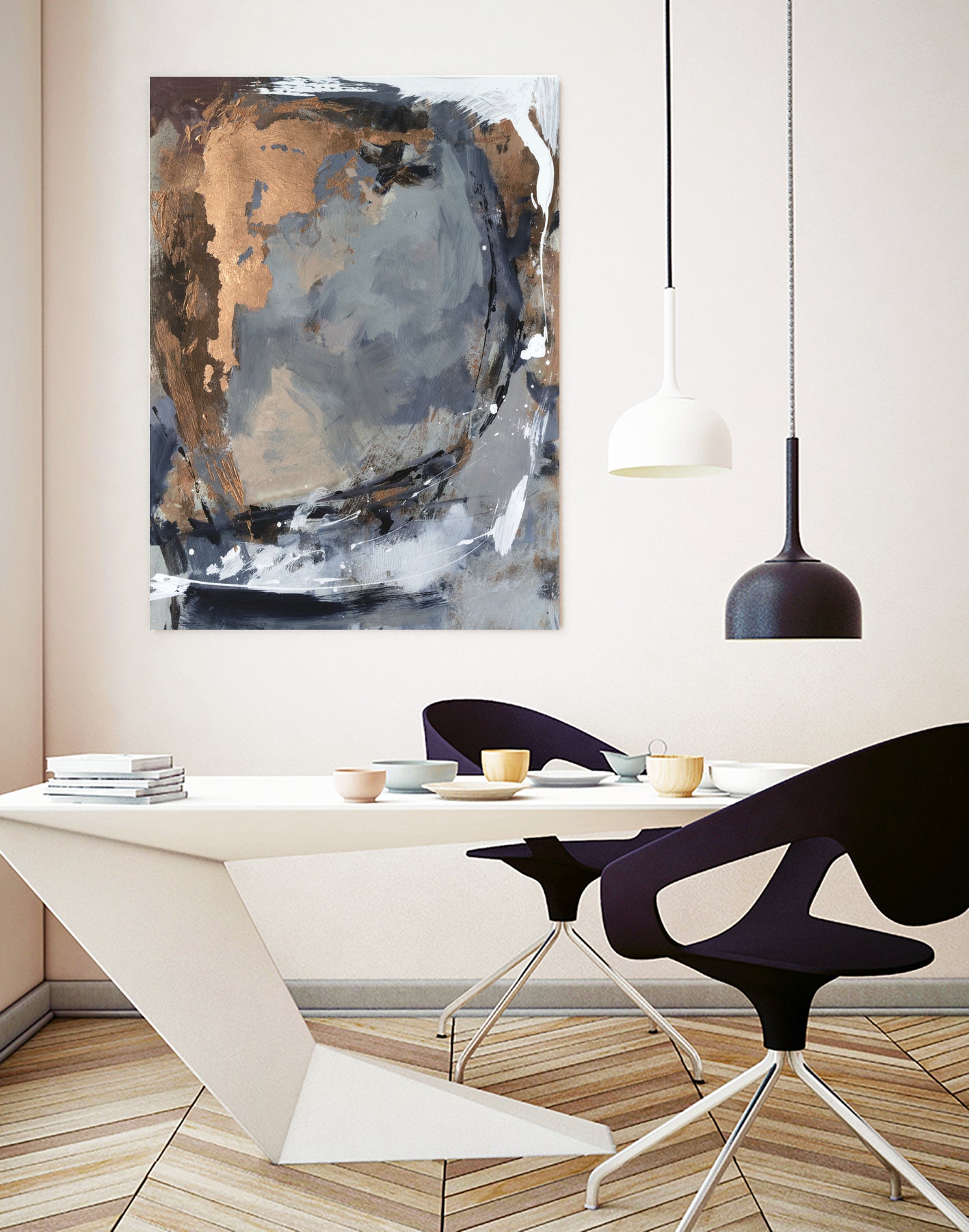 Copper Crested Twilight II by Victoria Barnes on GIANT ART - abstract geometrics abstract