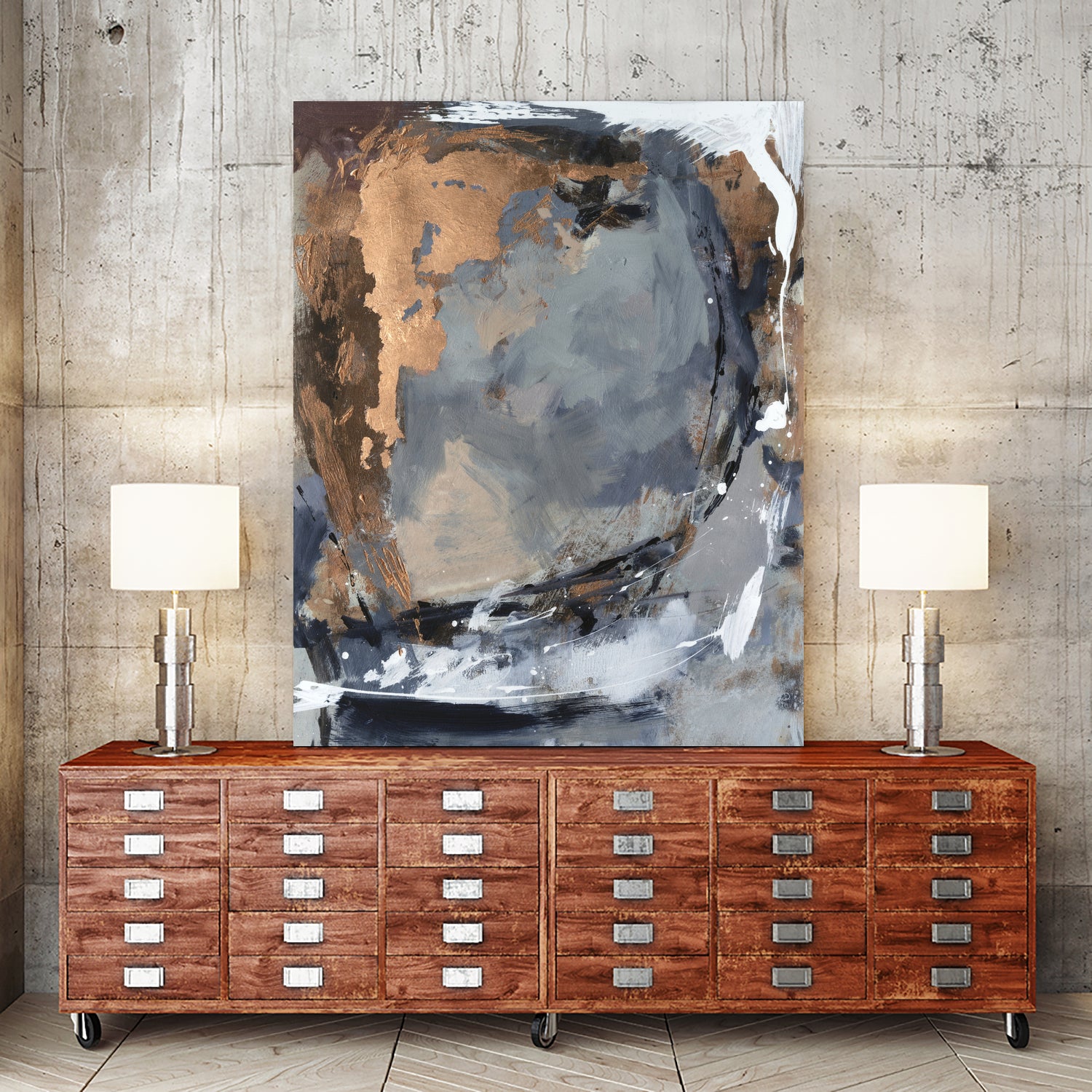 Copper Crested Twilight II by Victoria Barnes on GIANT ART - abstract geometrics abstract