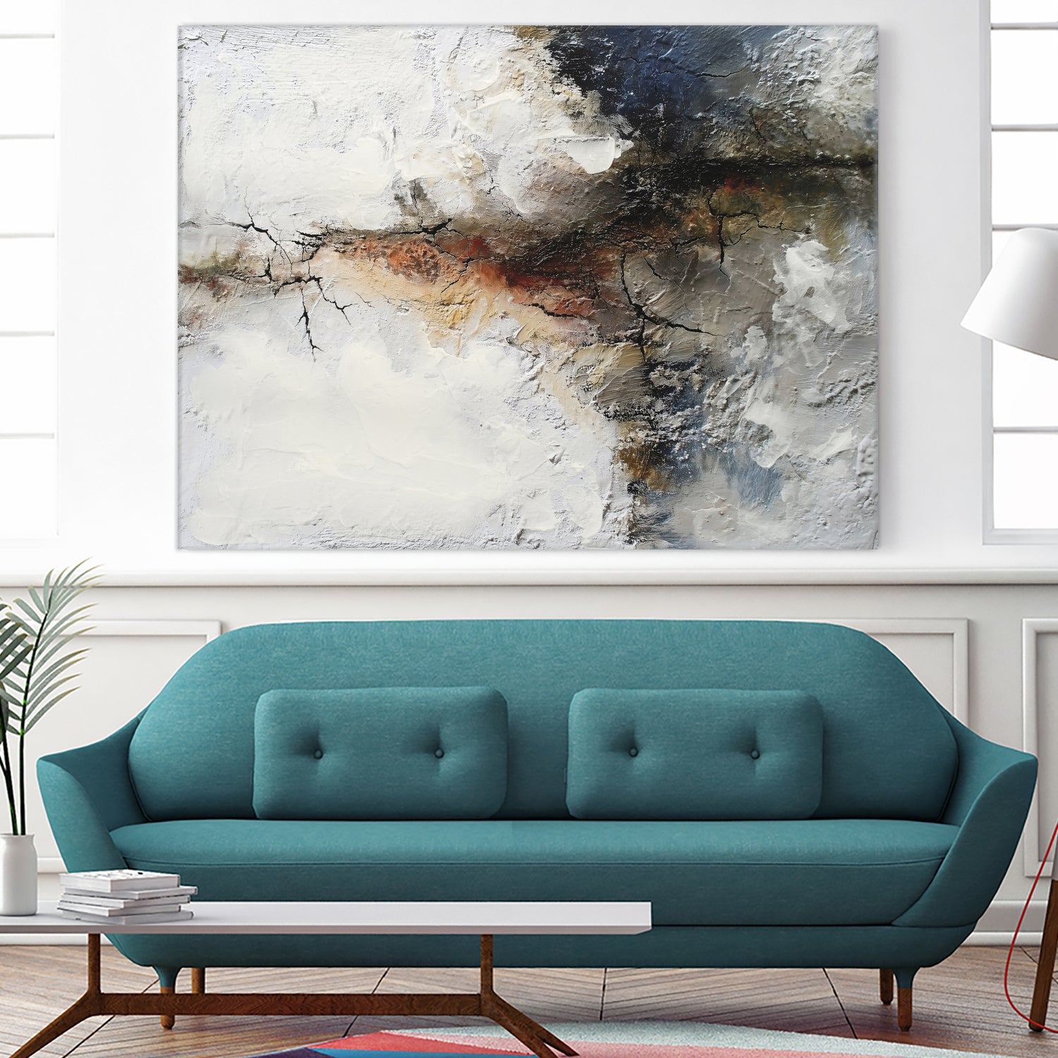 Unlined I by Melissa Wang on GIANT ART - abstract geometrics cloud dancer