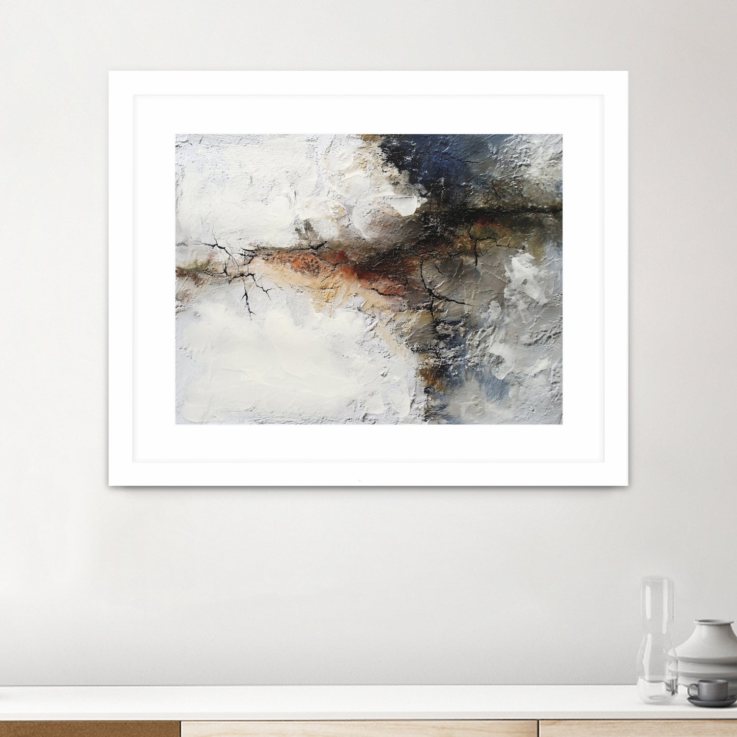 Unlined I by Melissa Wang on GIANT ART - abstract geometrics cloud dancer
