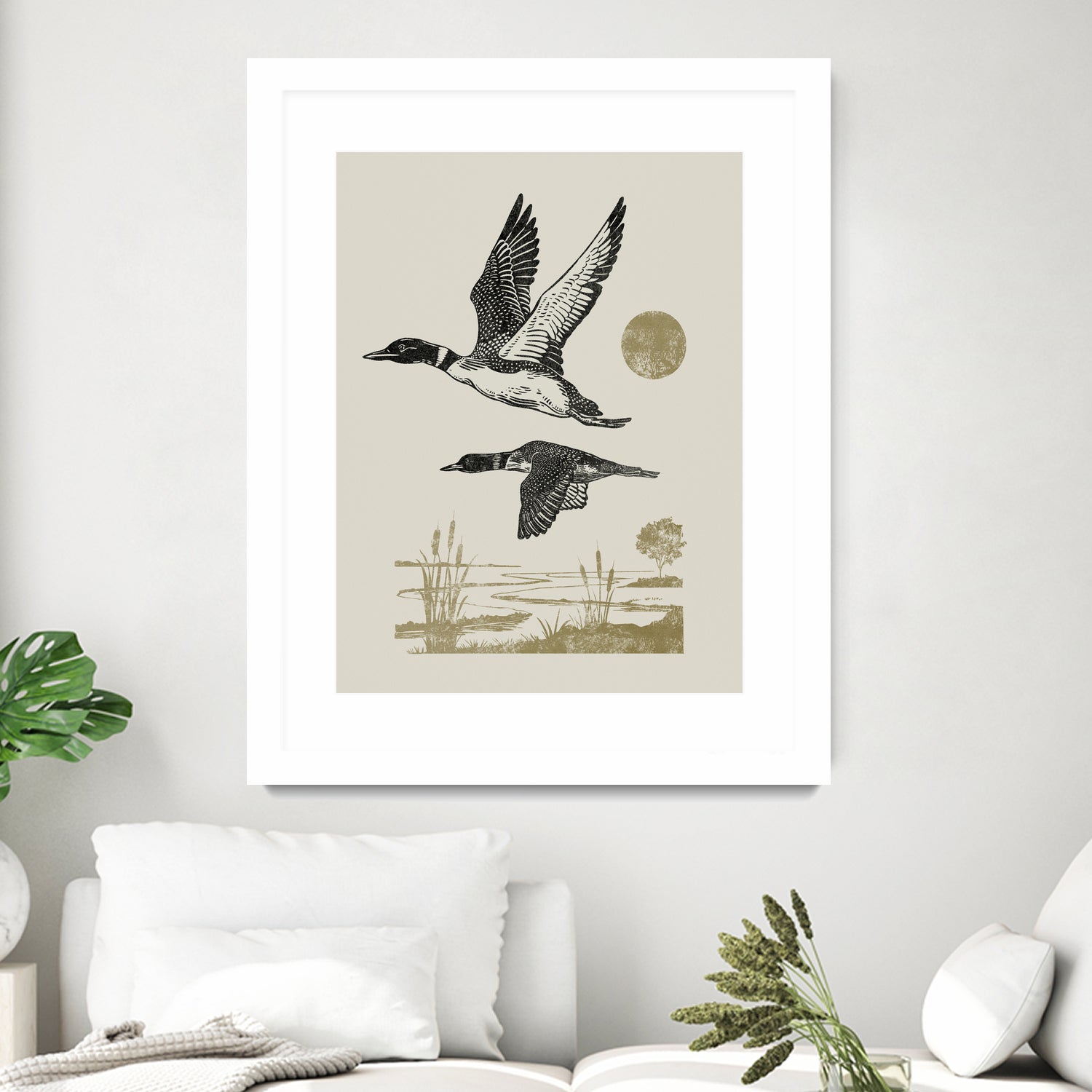 Lake Meditation ll by Victoria Barnes on GIANT ART - animals nature birds